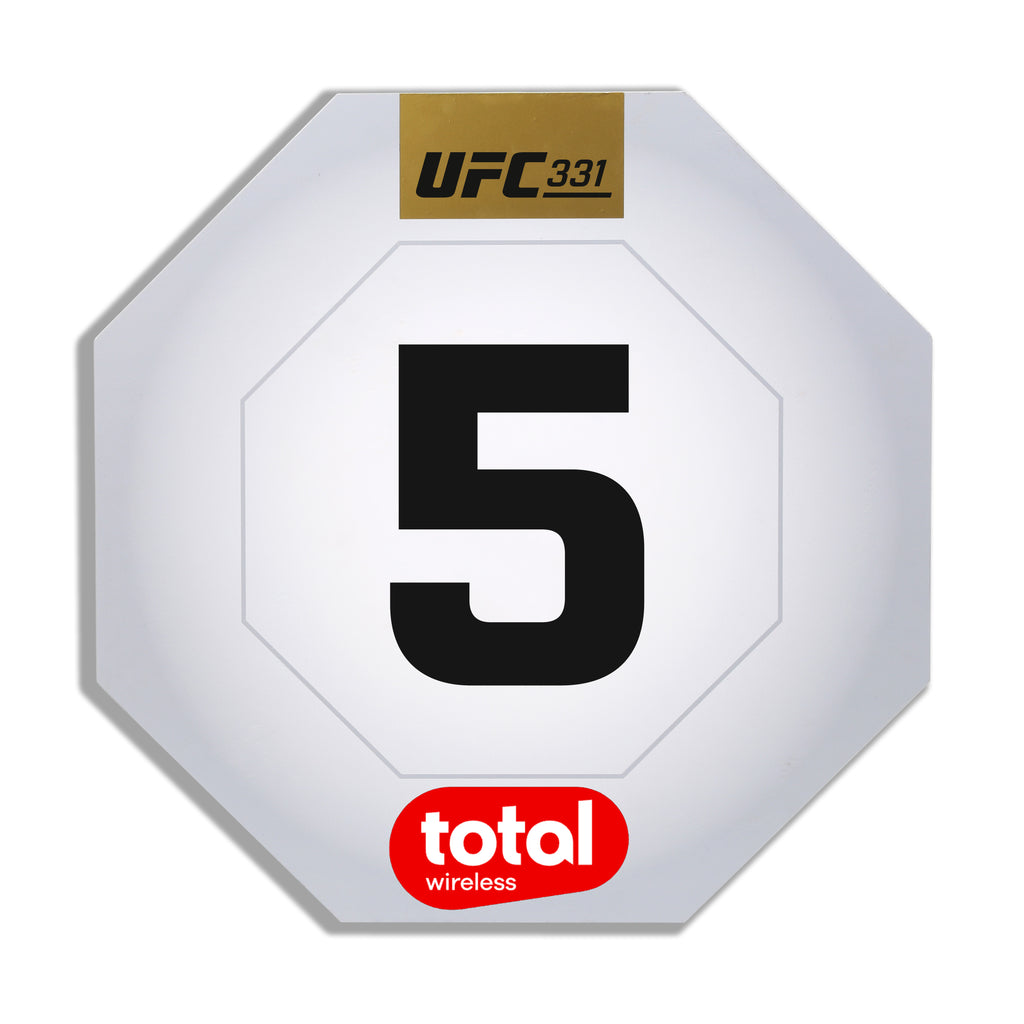 UFC 331: Van vs Pantoja 2 Event Used Round Card Five