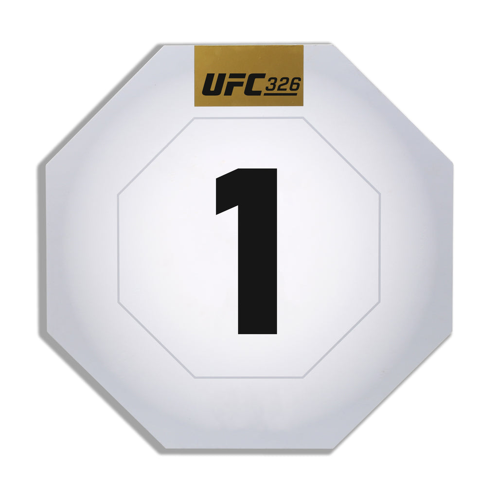 UFC 326: Holloway vs Oliveira 2 Event Used Round Card One