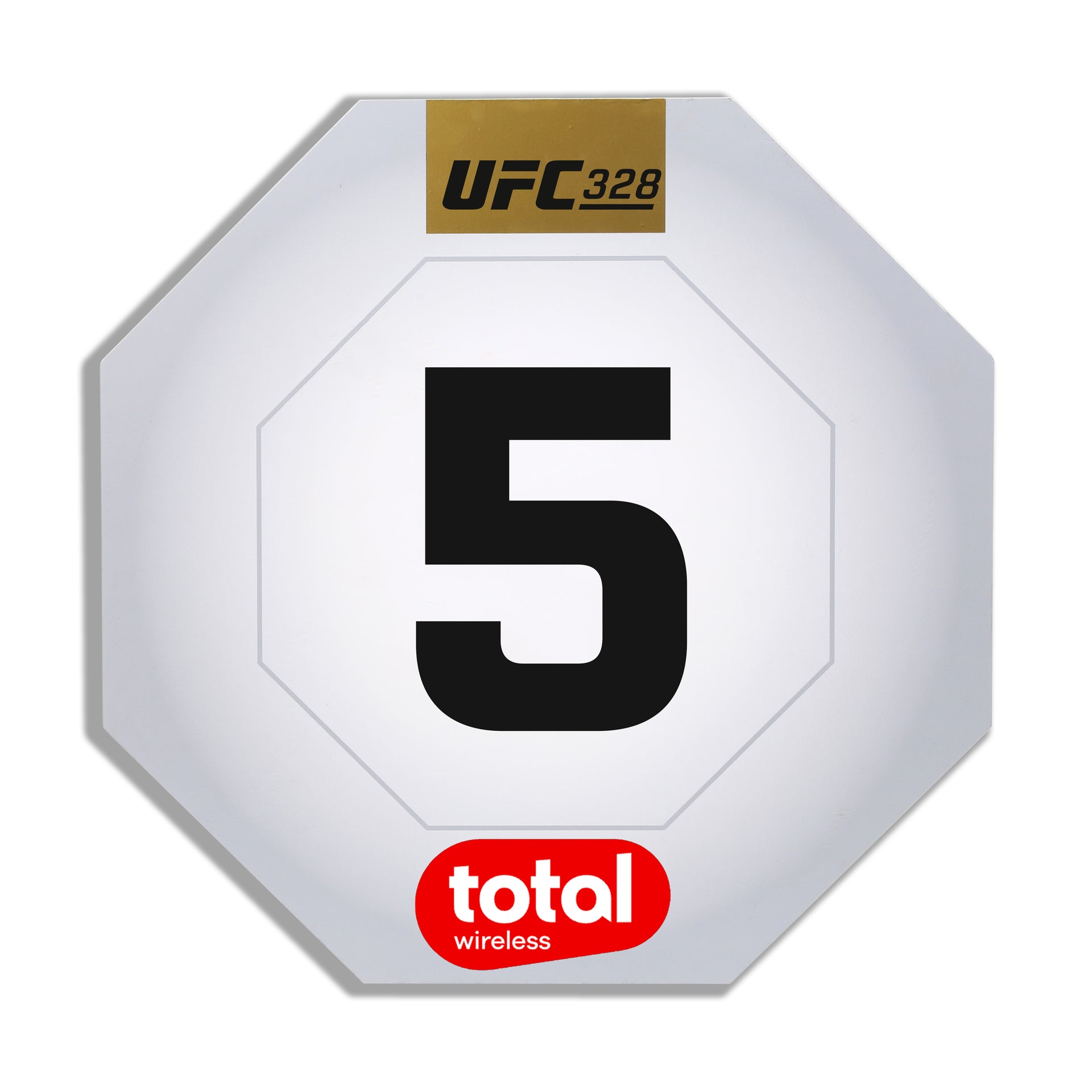 UFC 328: Chimaev vs Strickland Event Used Round Card Five