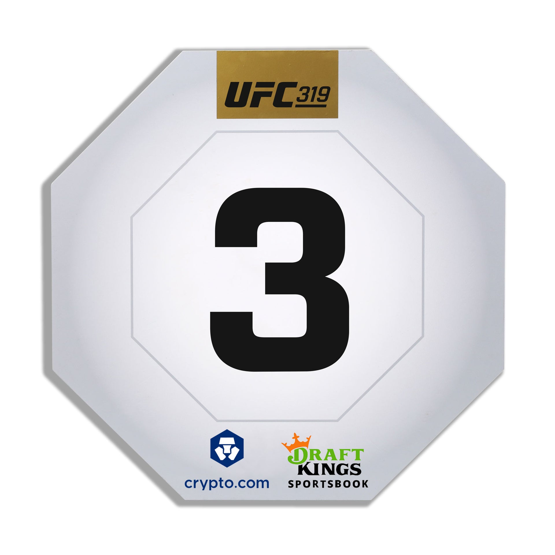 UFC 319: Du Plessis vs Chimaev Event Used Round Card Three