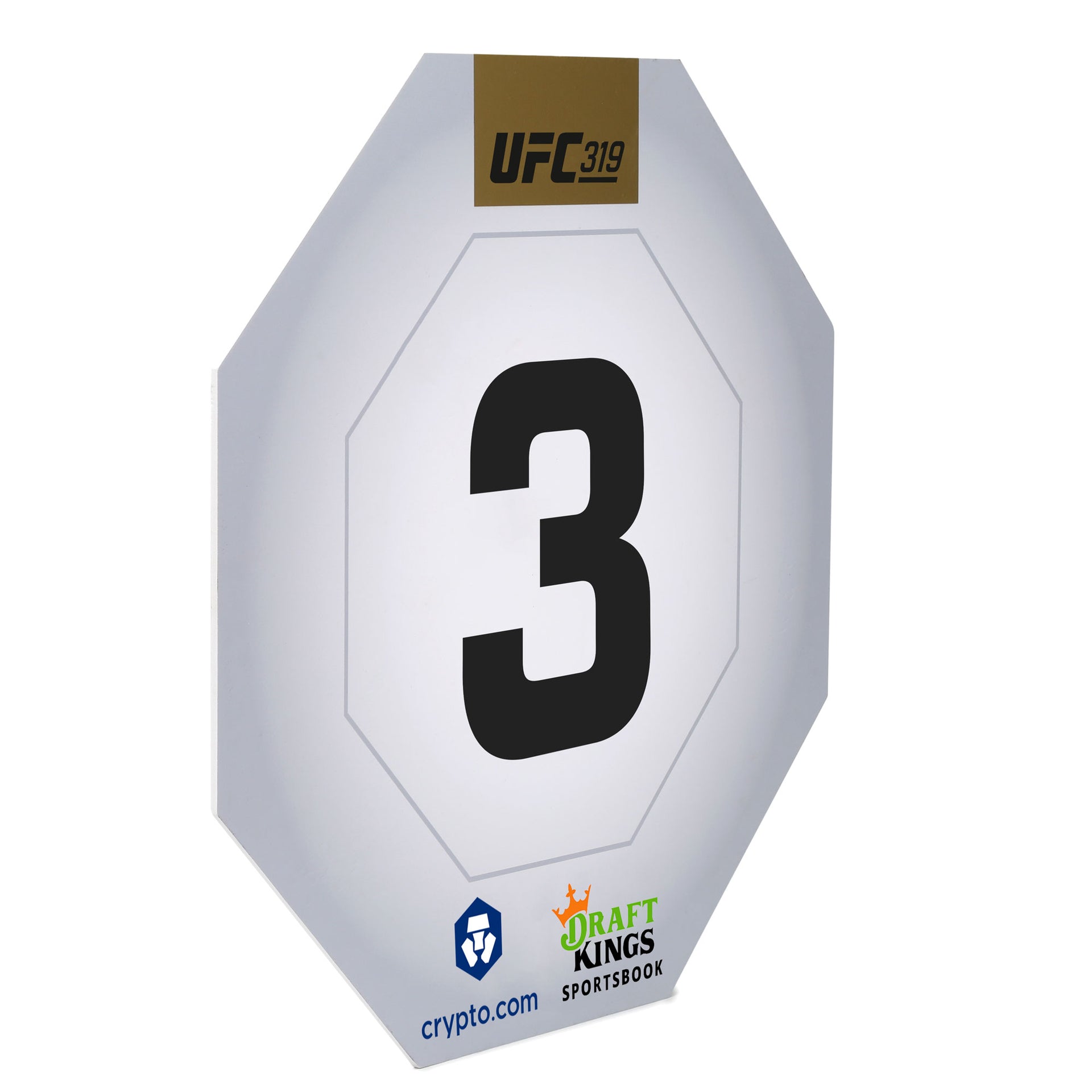 UFC 319: Du Plessis vs Chimaev Event Used Round Card Three