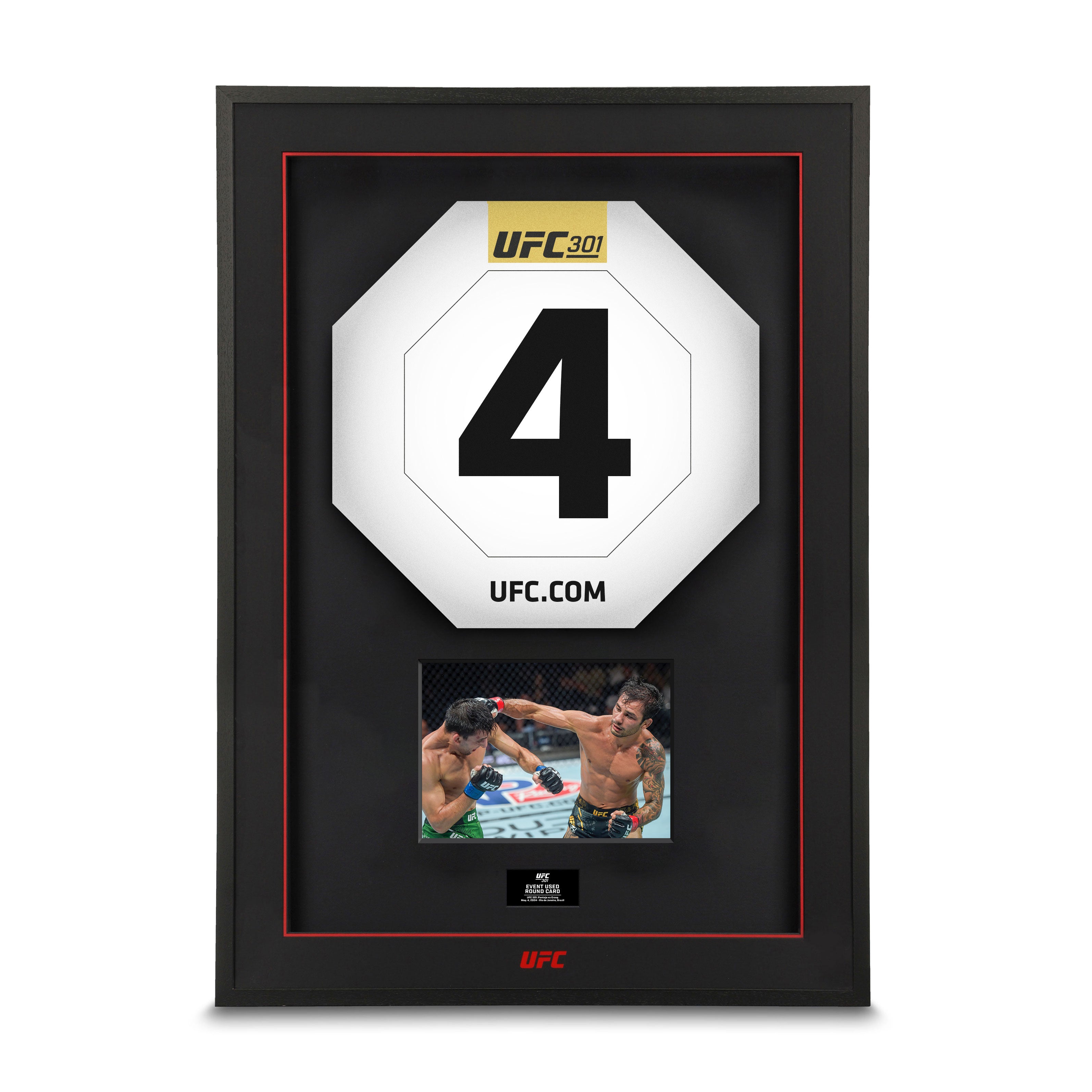 UFC 301: Pantoja vs Erceg Event Used Round Four Card