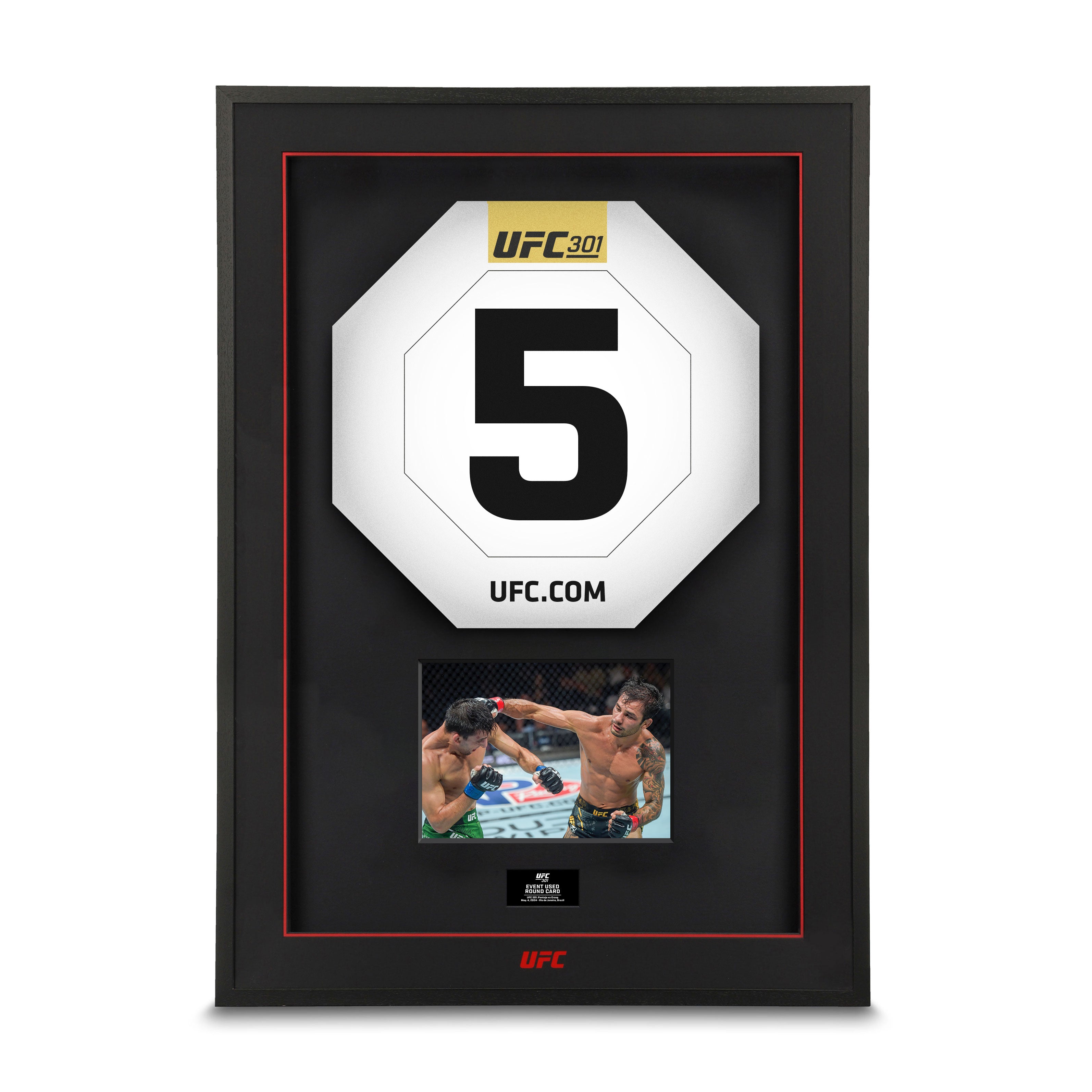 UFC 301: Pantoja vs Erceg Event Used Round Five Card