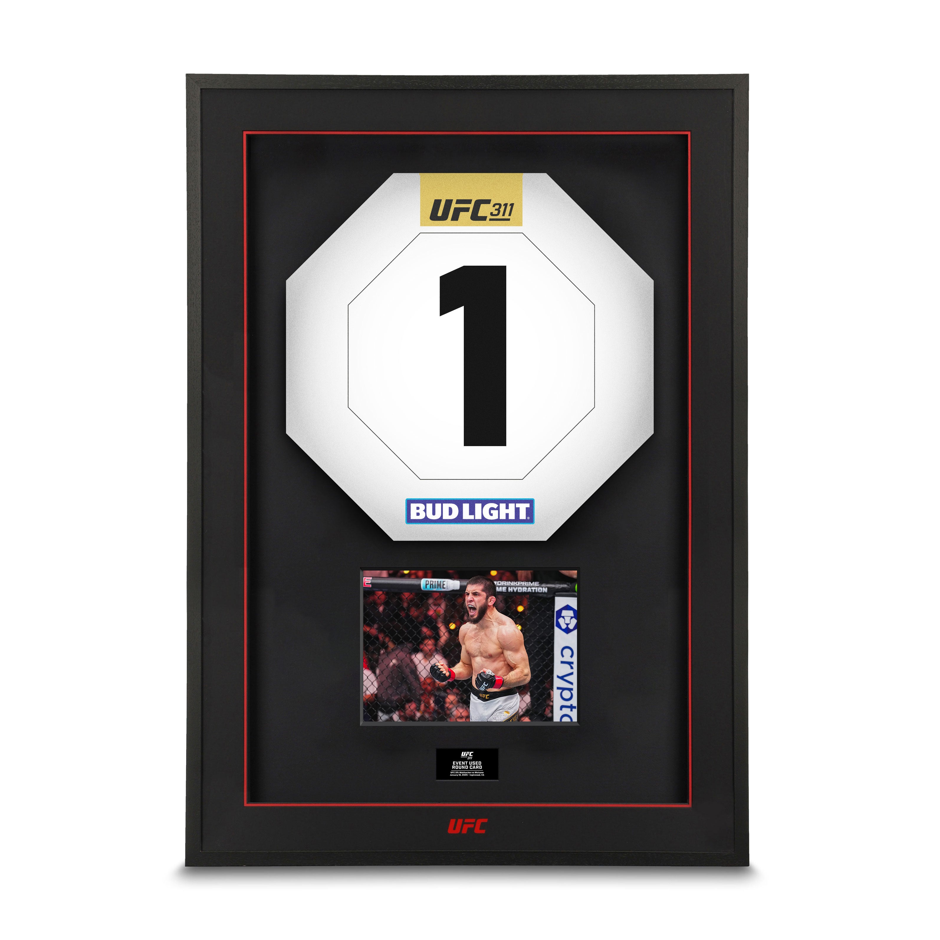 UFC 311: Makhachev vs Moicano Event Used Round Card One