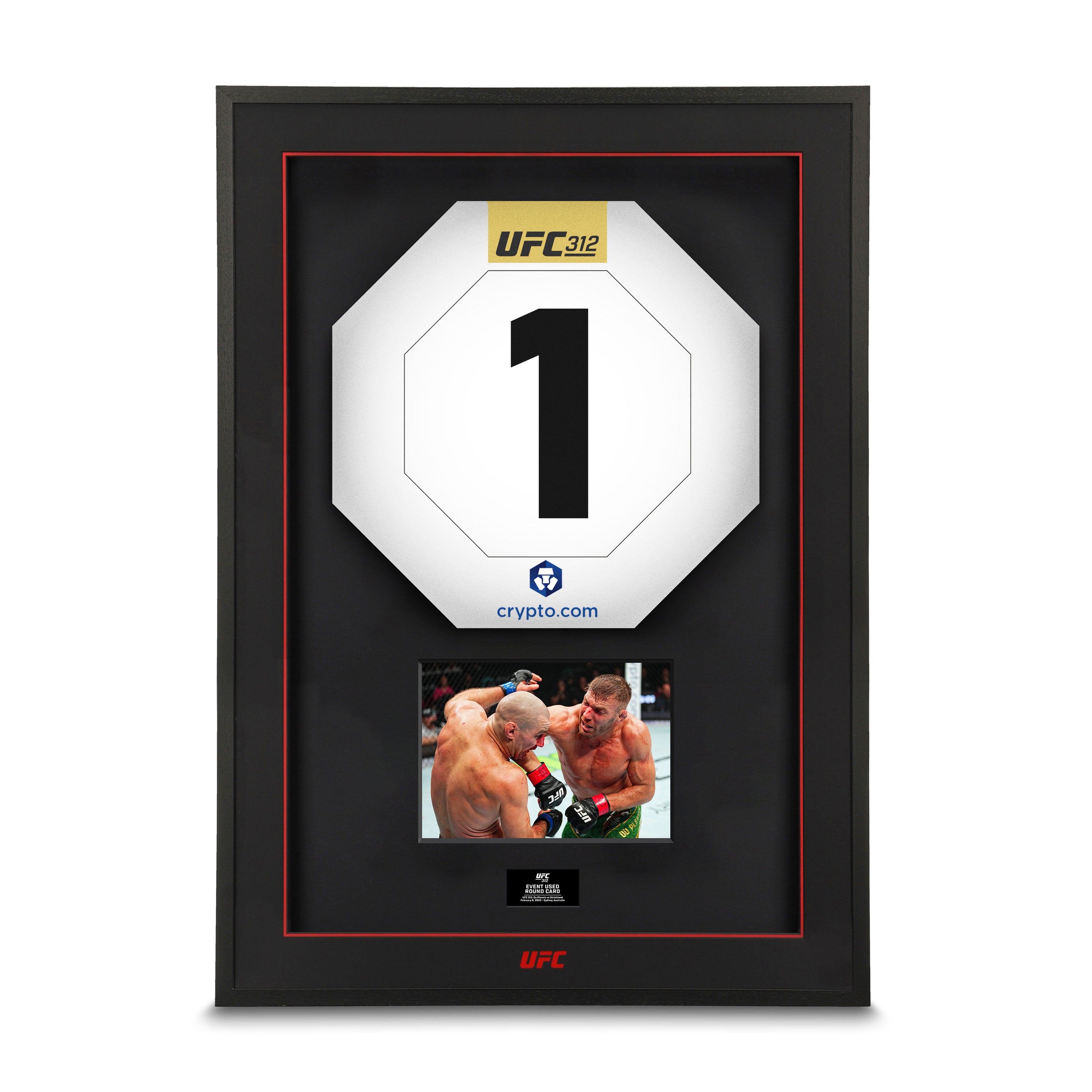 UFC 312: Du Plessis vs Strickland Event Used Round Card One