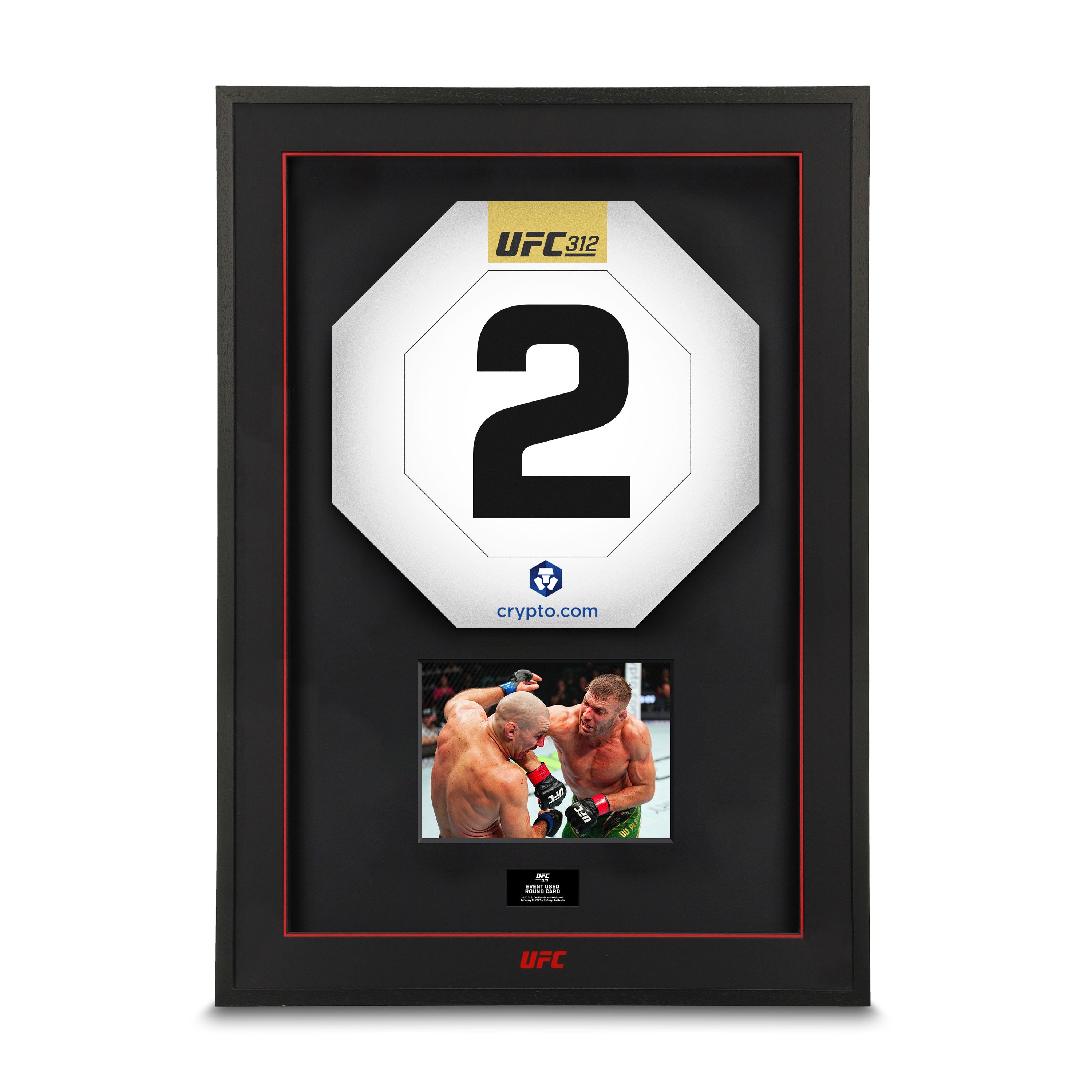 UFC 312: Du Plessis vs Strickland Event Used Round Card Two