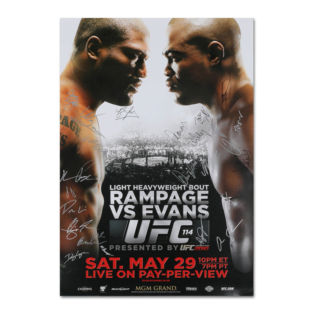 UFC 114: Rampage vs Evans Autographed Event Poster