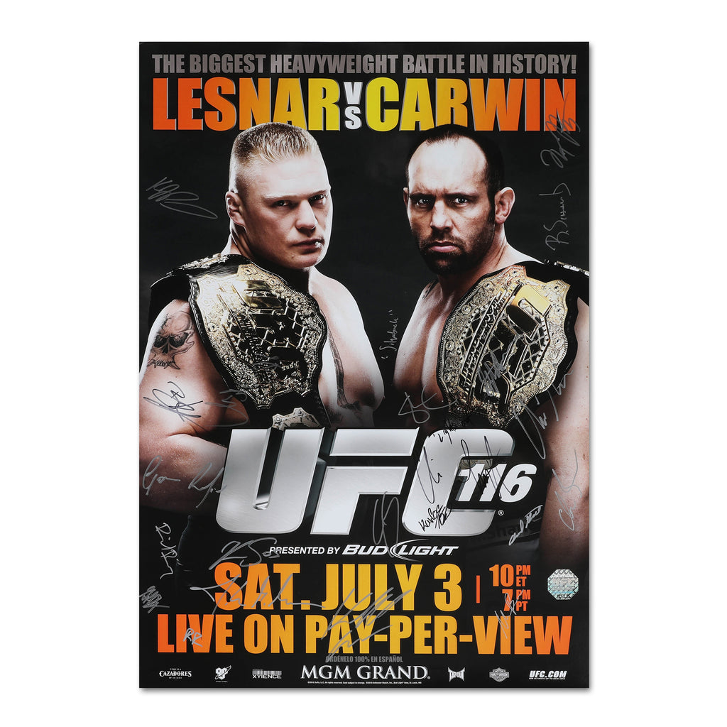 UFC 116: Lesnar vs Carwin Autographed Event Poster
