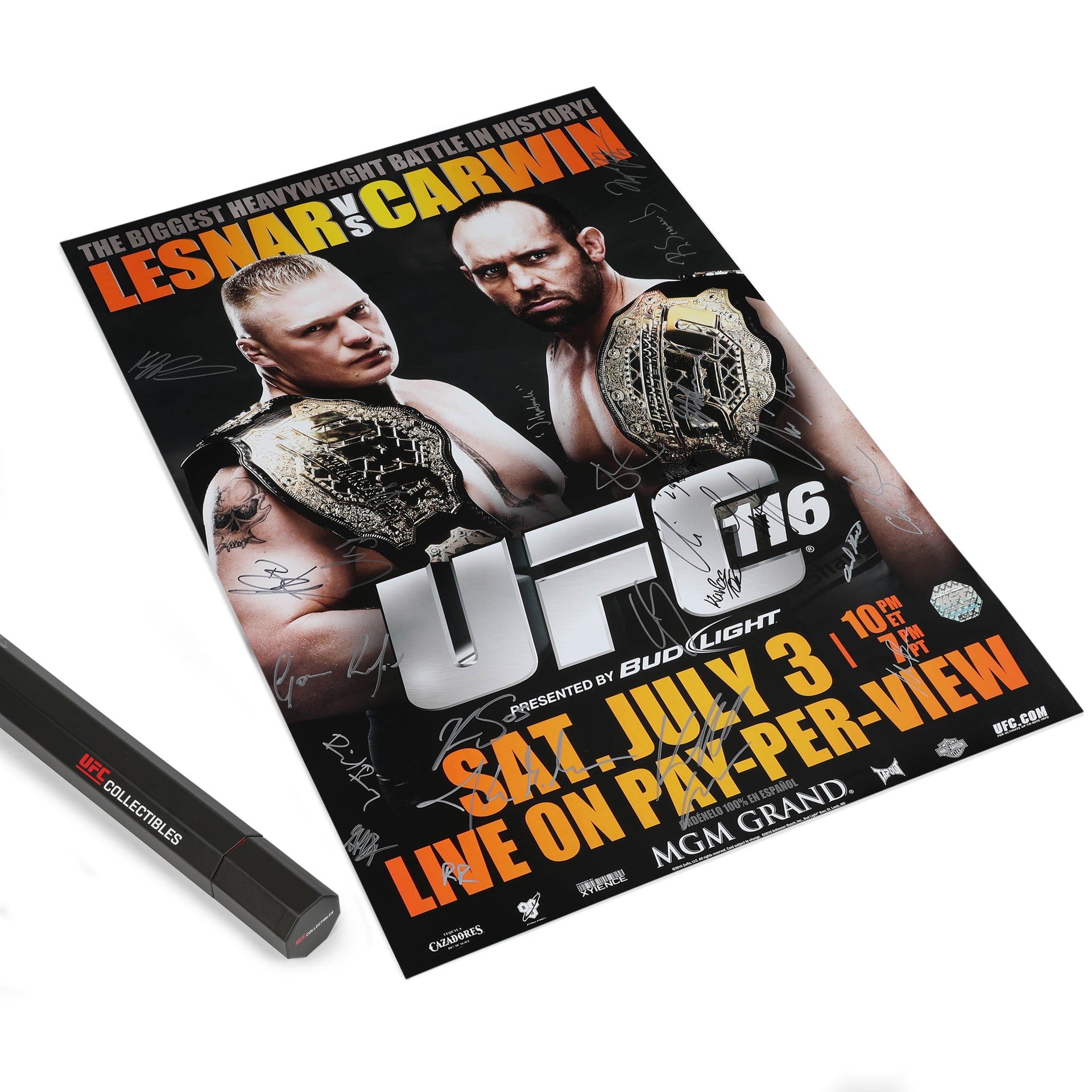 UFC 116: Lesnar vs Carwin Autographed Event Poster