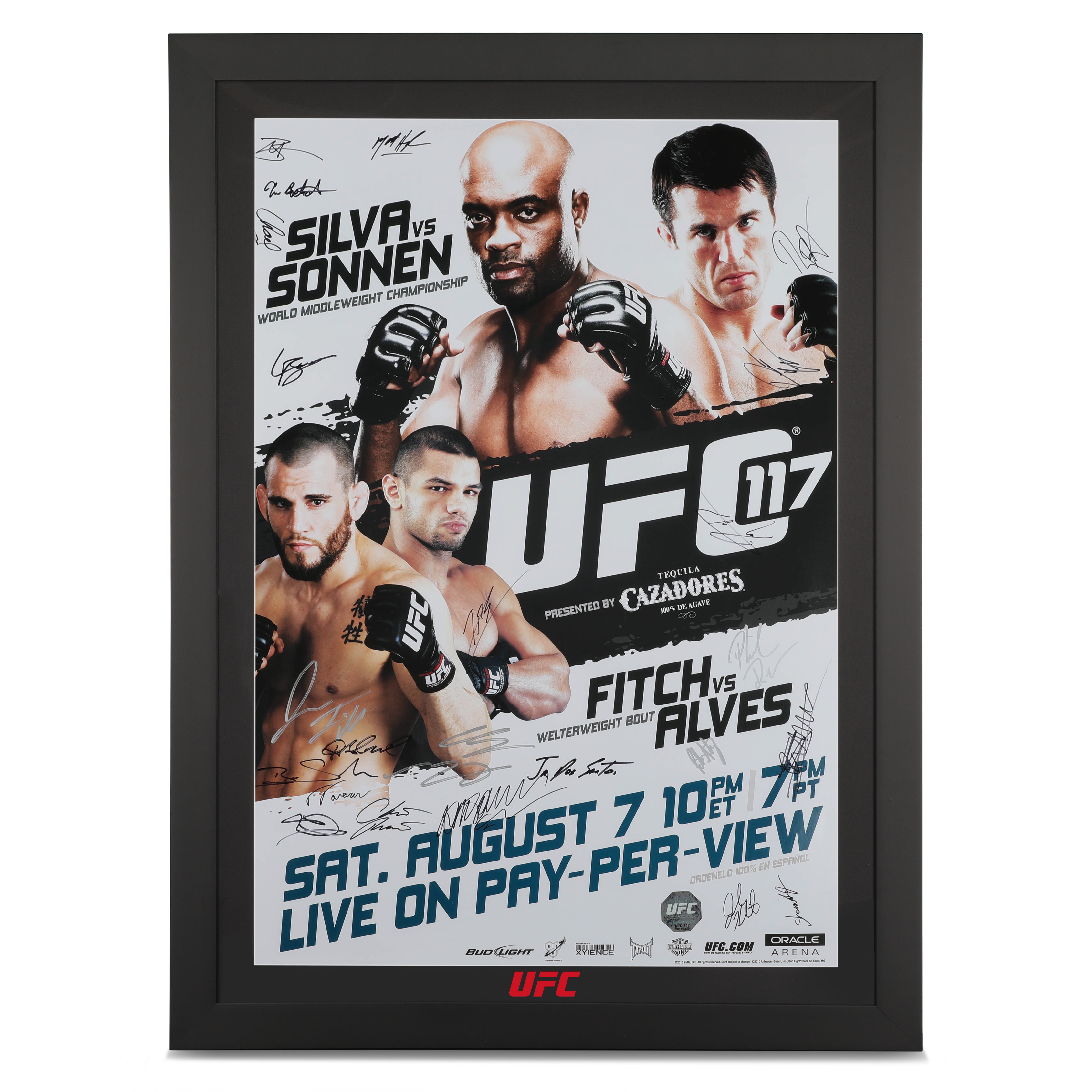 UFC 117: Silva Vs. Sonnen Autographed Poster