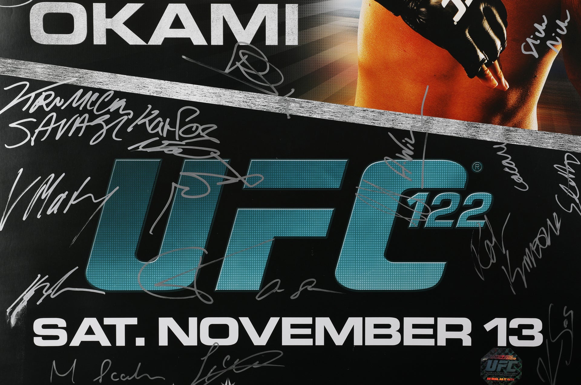 UFC 122: Marquardt vs Okami Autographed Event Poster
