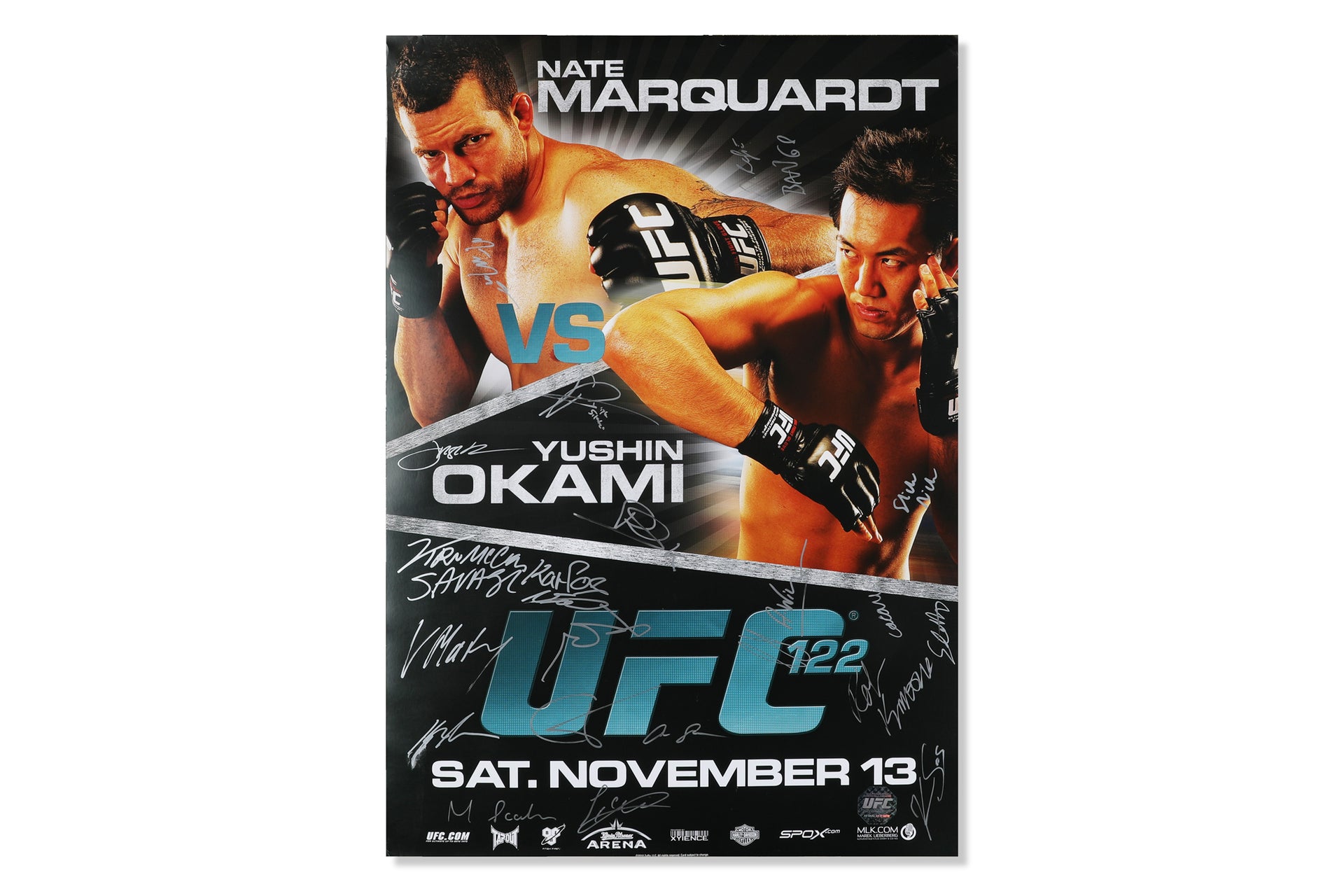 UFC 122: Marquardt vs Okami Autographed Event Poster