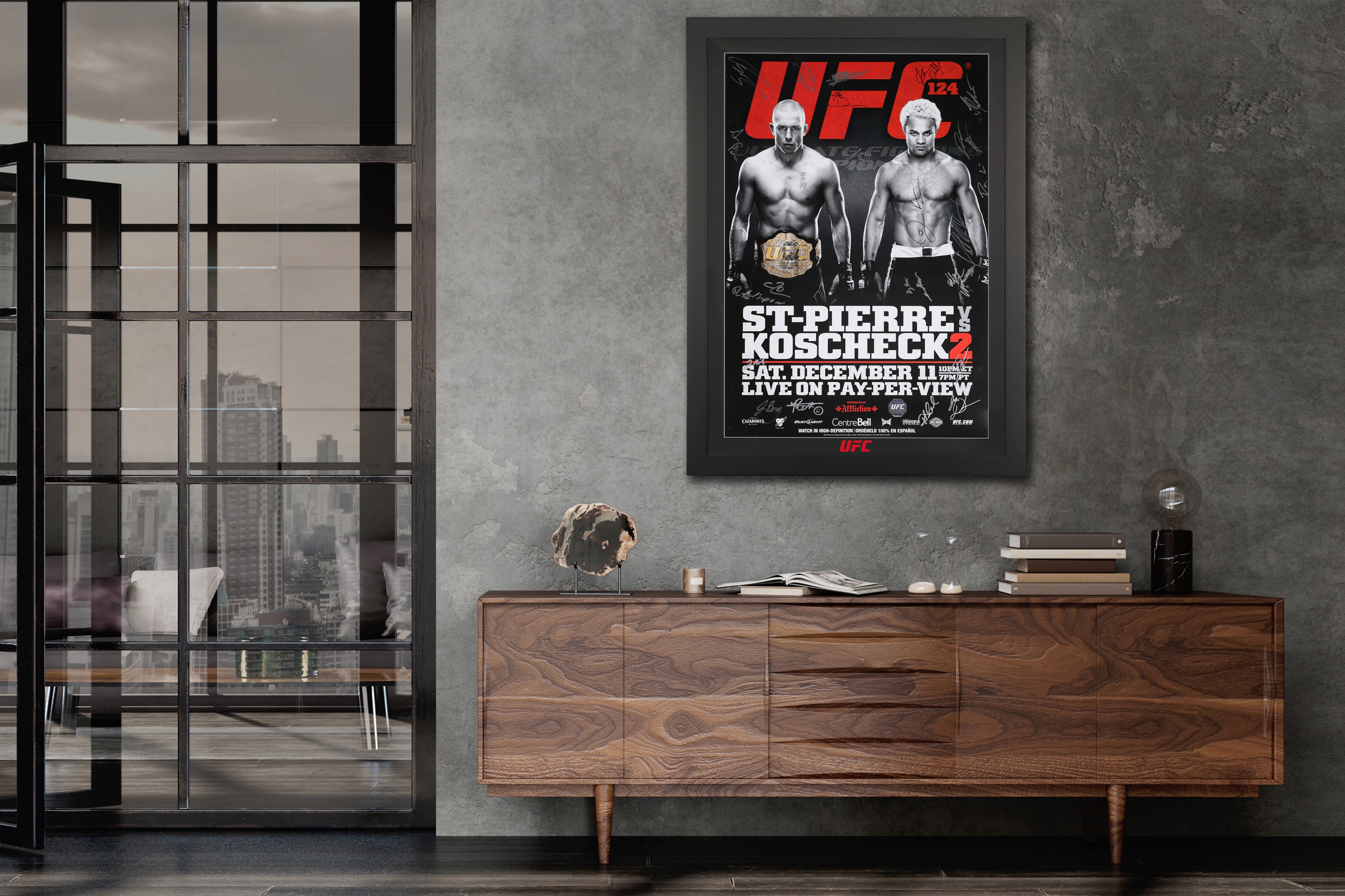 UFC 124: St. Pierre Vs. Koscheck 2 Autographed Poster