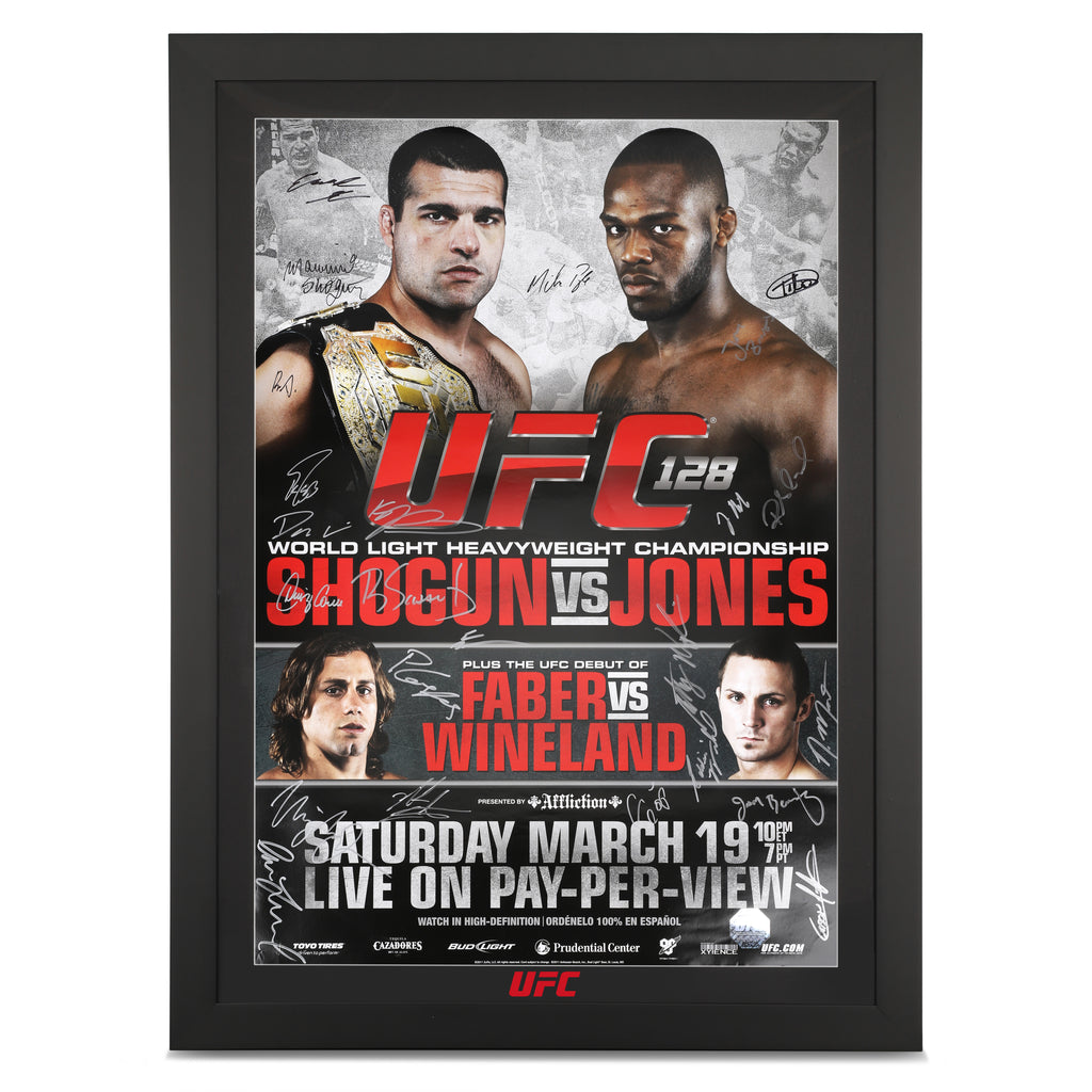 UFC 128: Shogun Vs Jones Autographed Event Poster