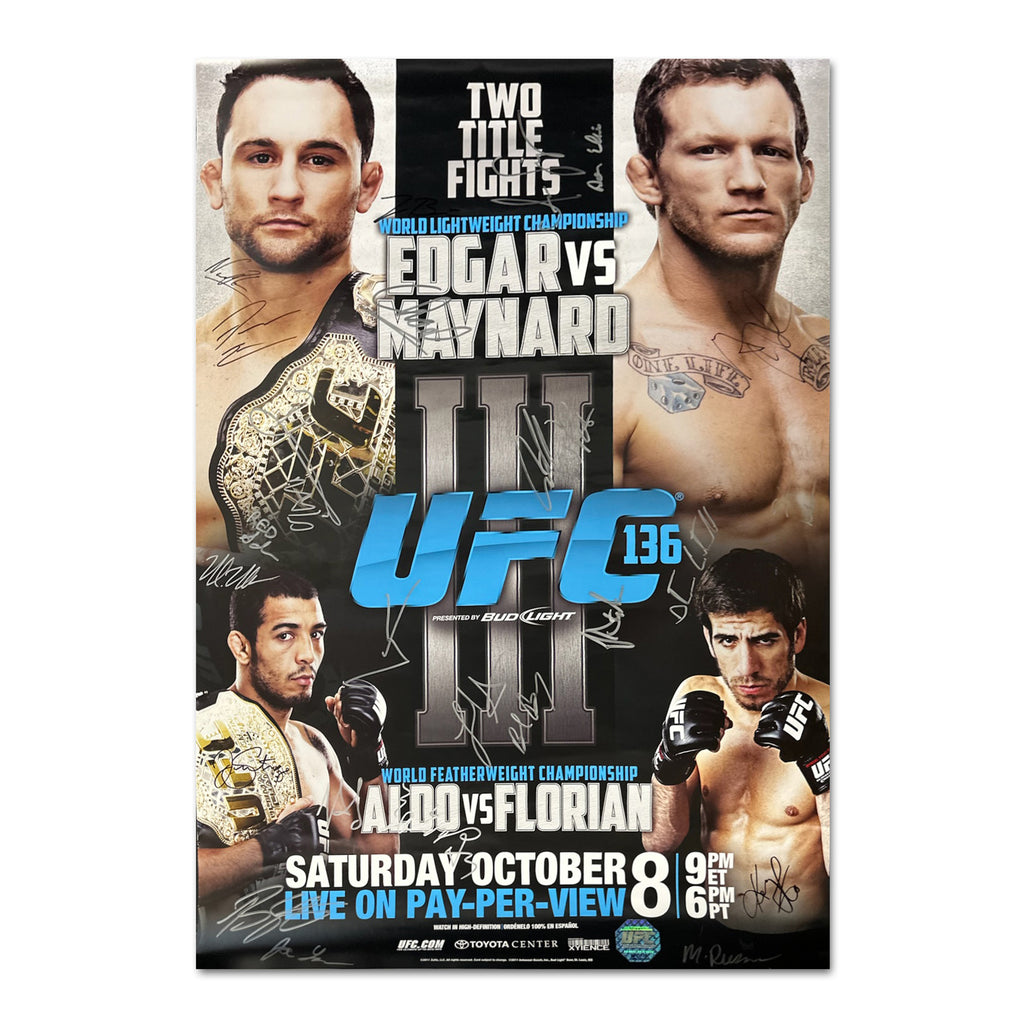 UFC 136: Edgar vs Maynard 3 Autographed Event Poster