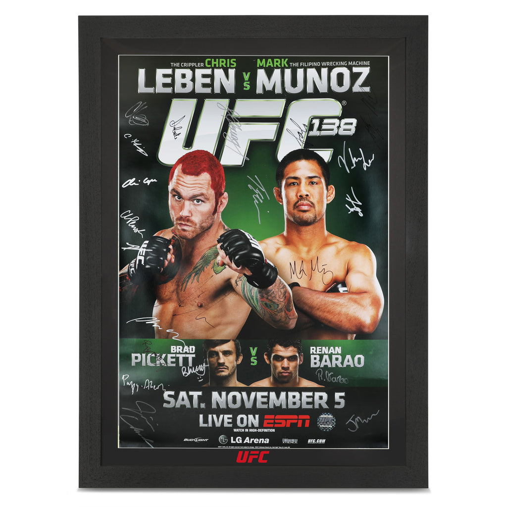 UFC 138: Leben vs Munoz Autographed Event Poster