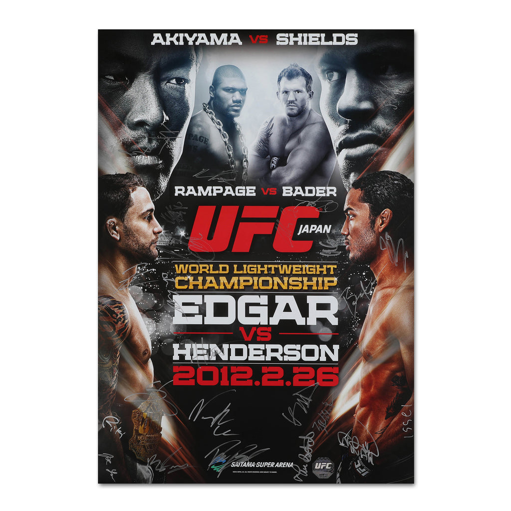 UFC 144: Edgar vs Henderson Autographed Event Poster