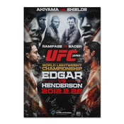 UFC 144: Edgar vs Henderson Autographed Event Poster