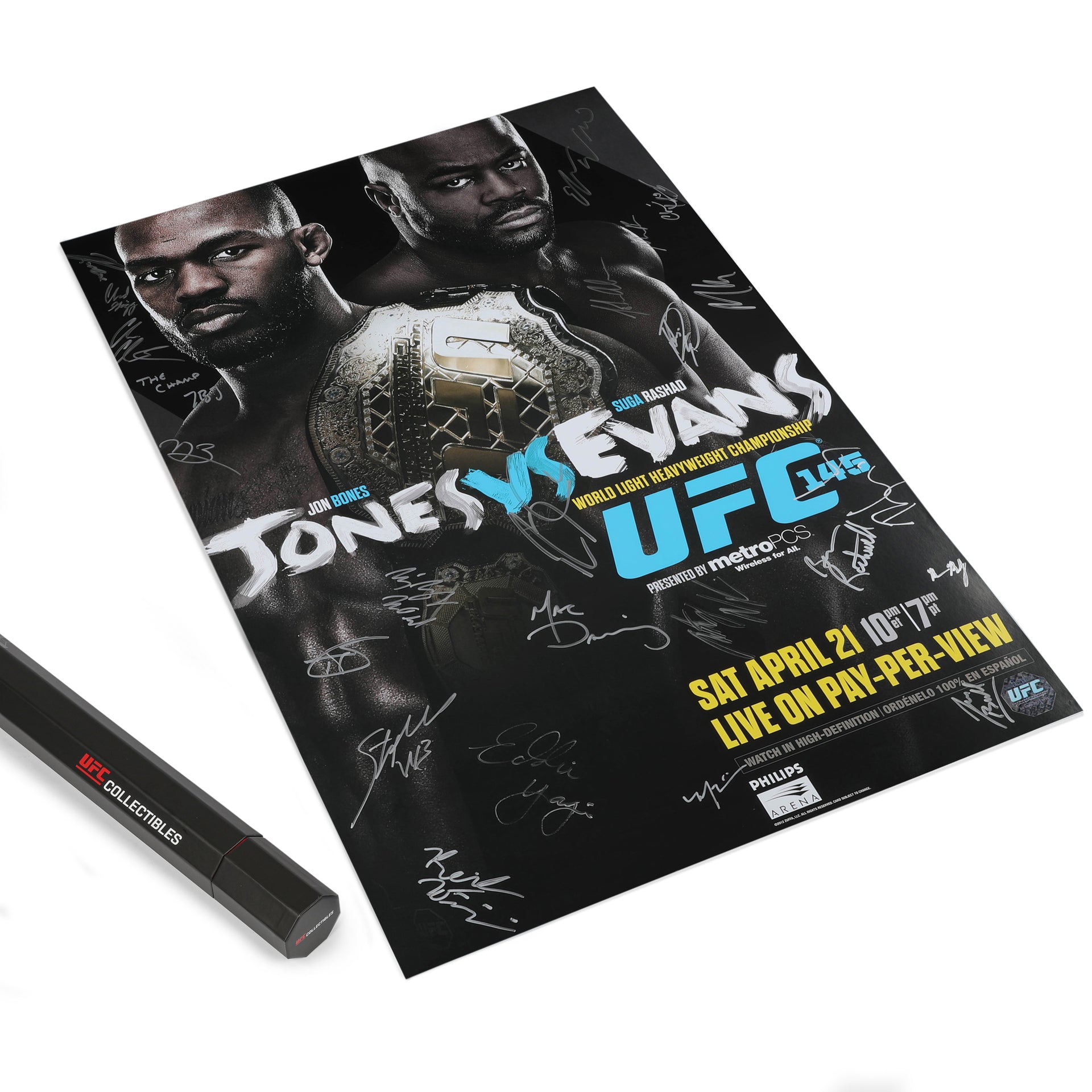 UFC 145: Jones vs Evans Autographed Event Poster