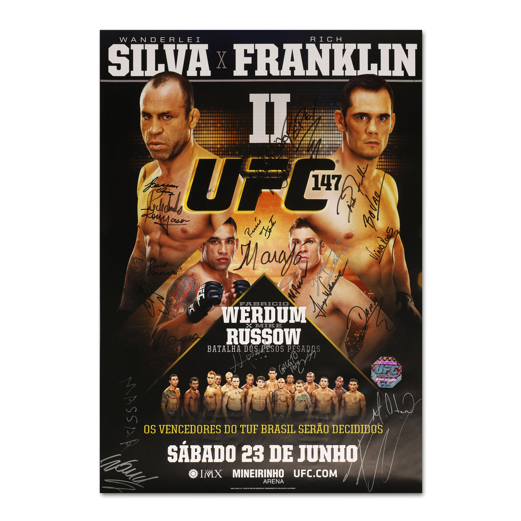 UFC 147: Silva vs Franklin 2 Autographed Event Poster