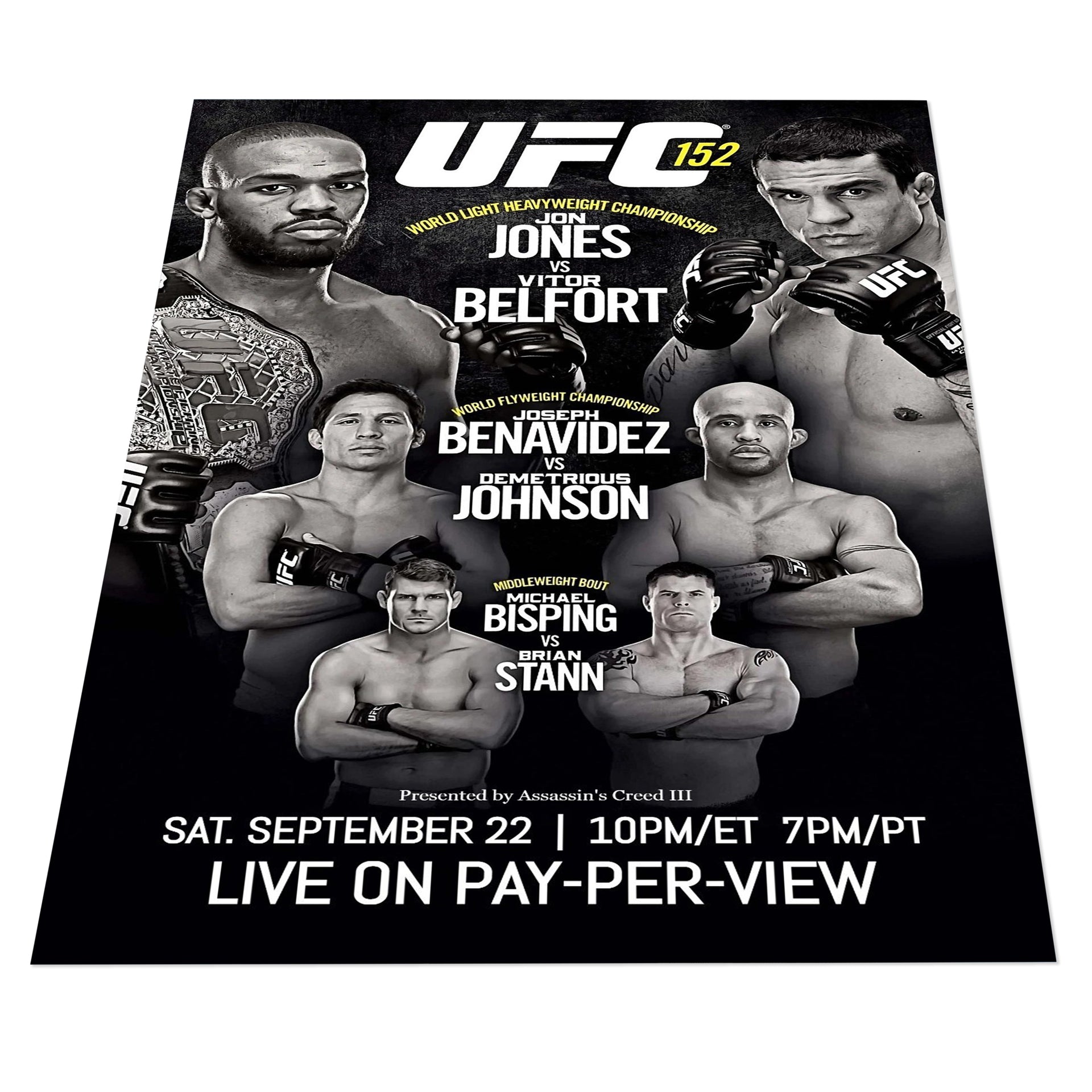 UFC 152: Jones vs Belfort Autographed Event Poster