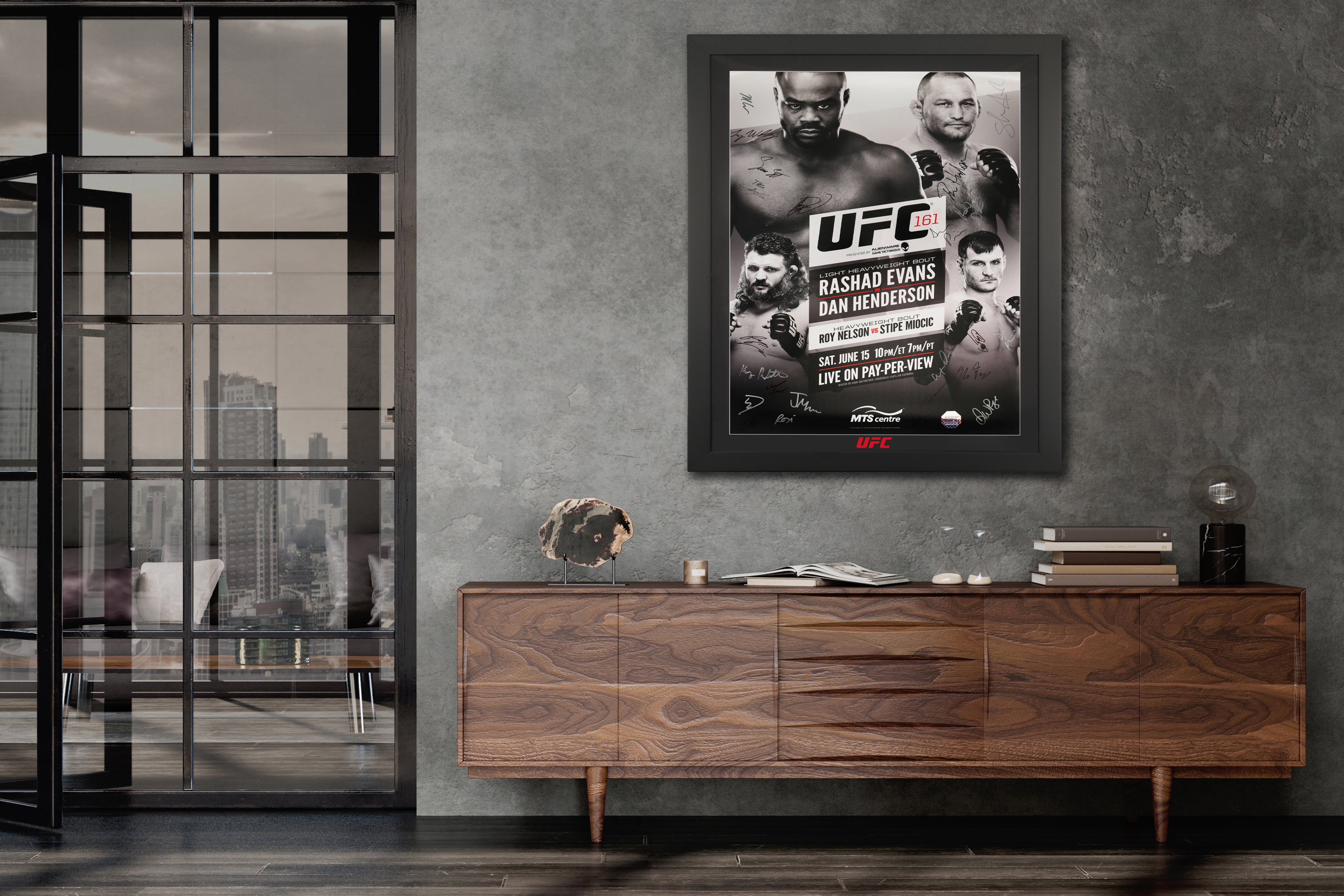 UFC 161: Evans vs Henderson Autographed Event Poster