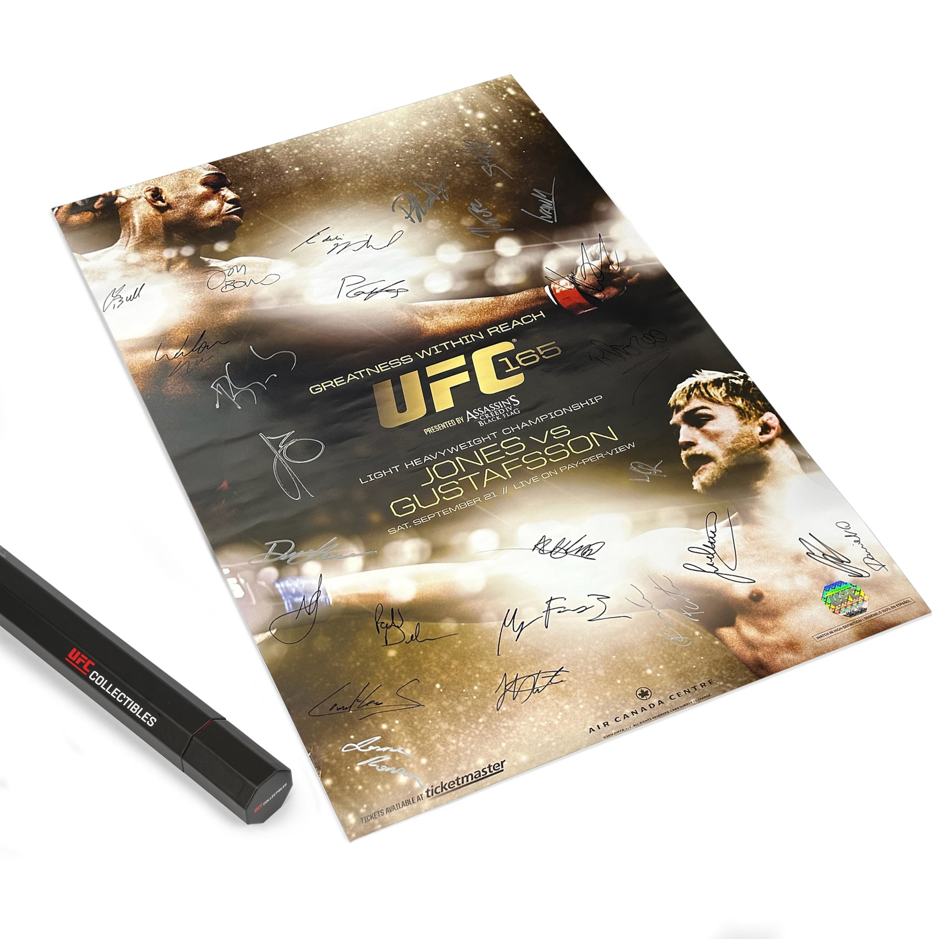 UFC 165: Jones vs Gustafsson Autographed Event Poster