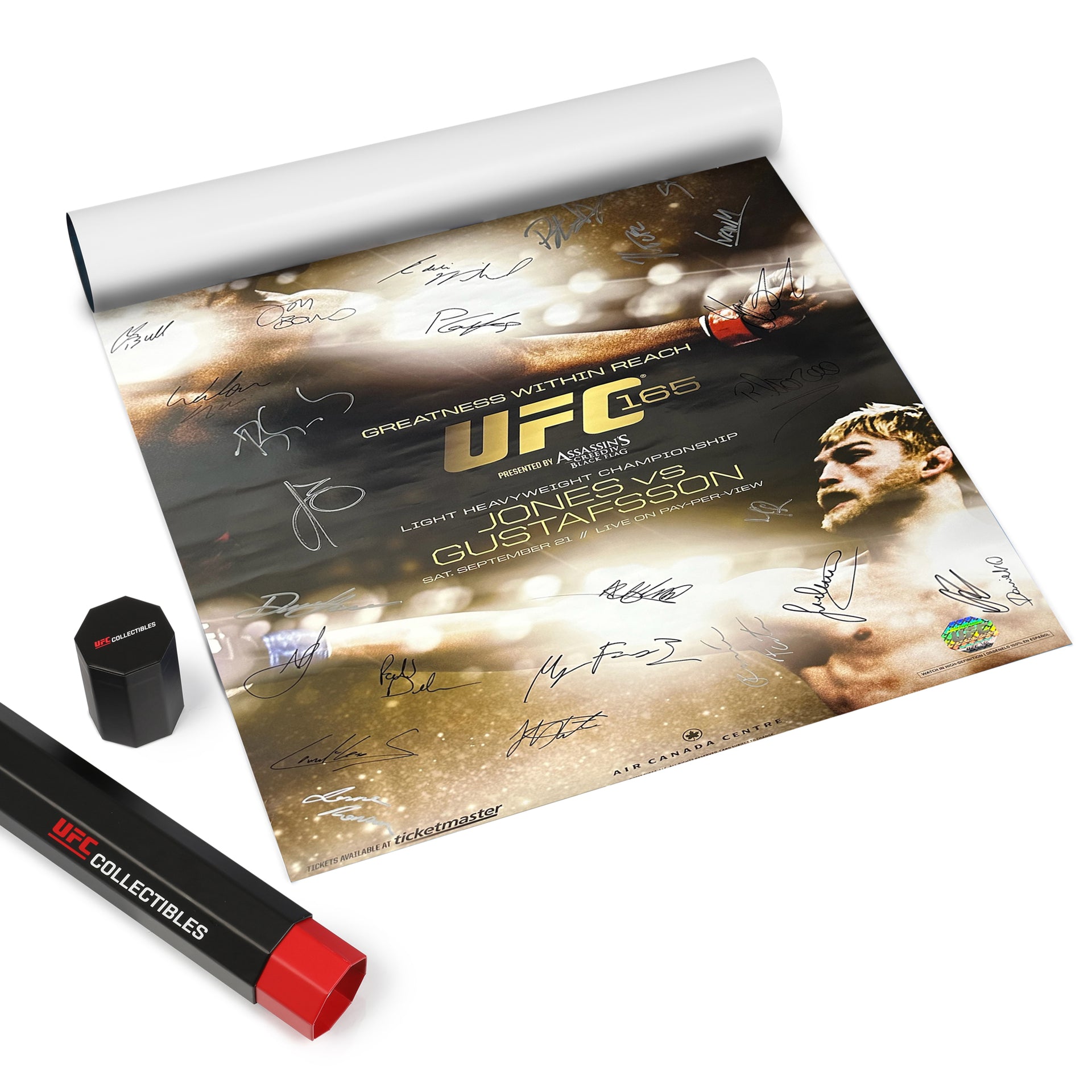 UFC 165: Jones vs Gustafsson Autographed Event Poster