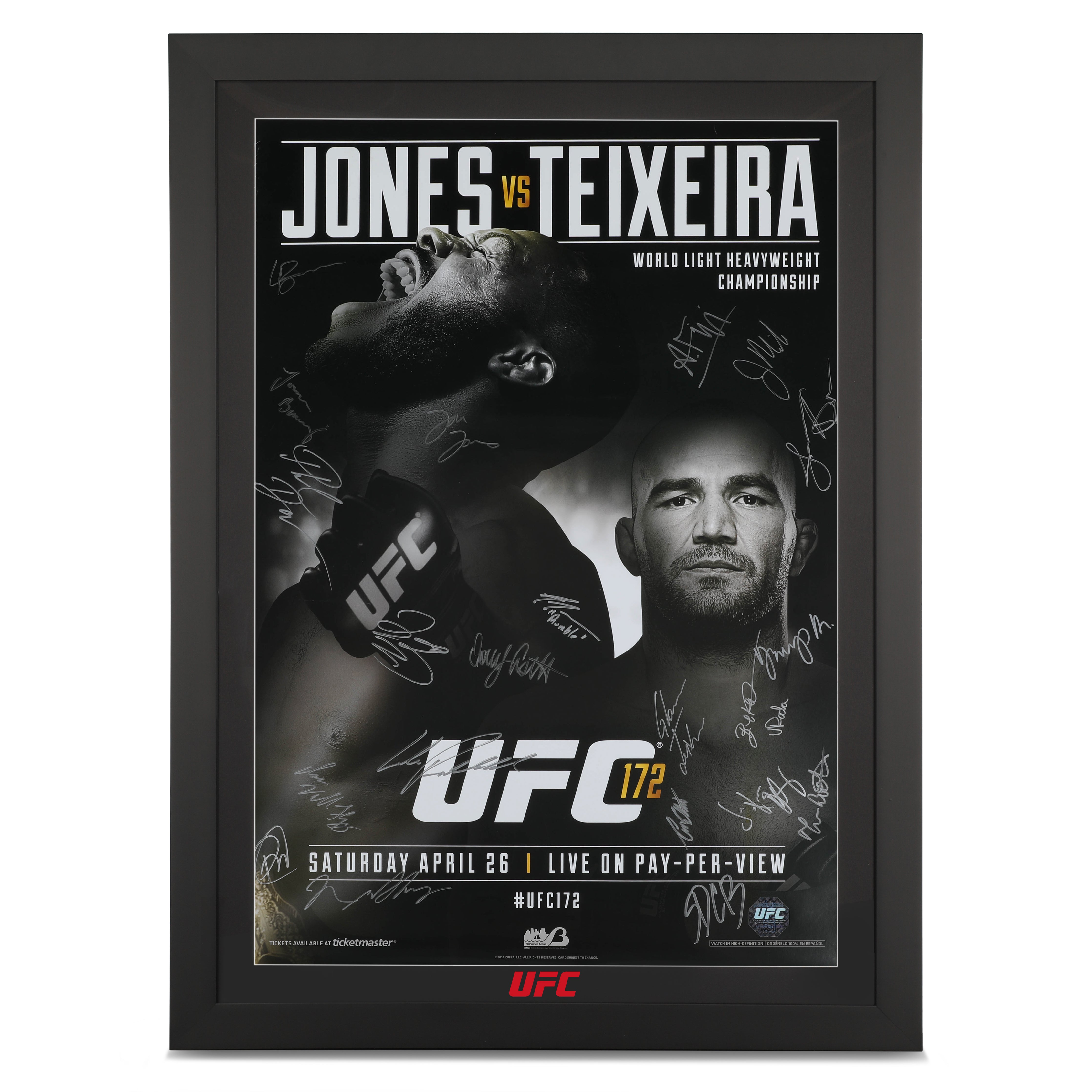UFC 172: Jones vs. Teixeira Signed Event Poster