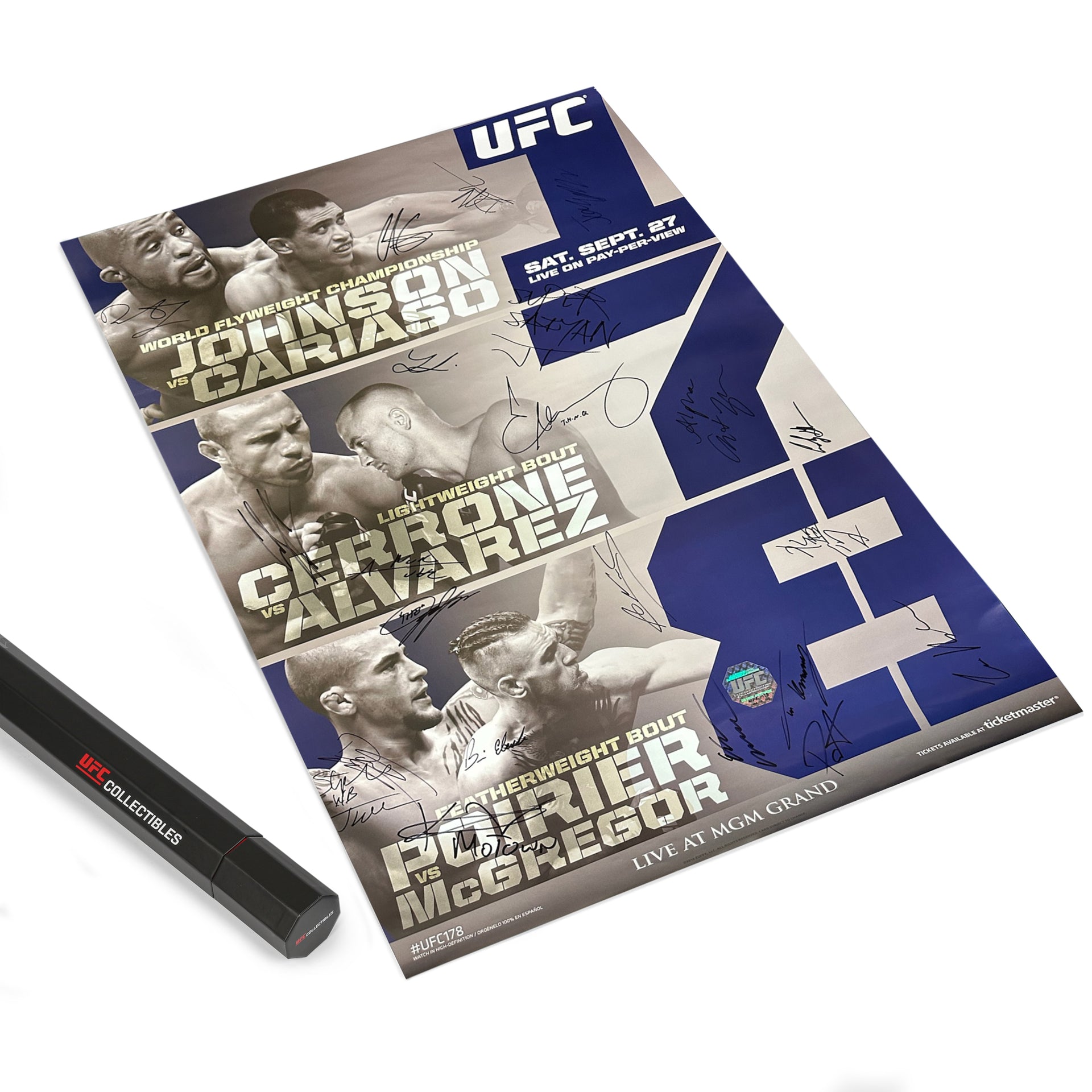 UFC 178: Johnson vs Cariaso Autographed Event Poster