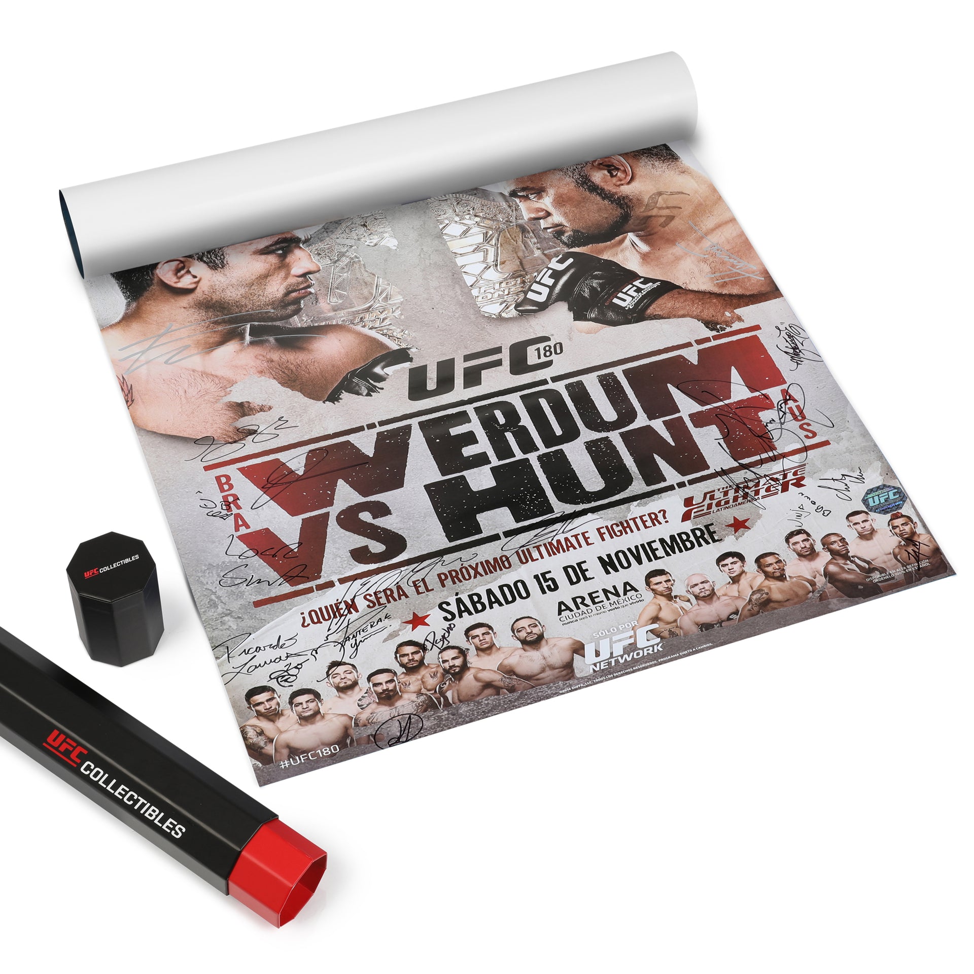 UFC 180: Werdum vs Hunt Autographed Event Poster