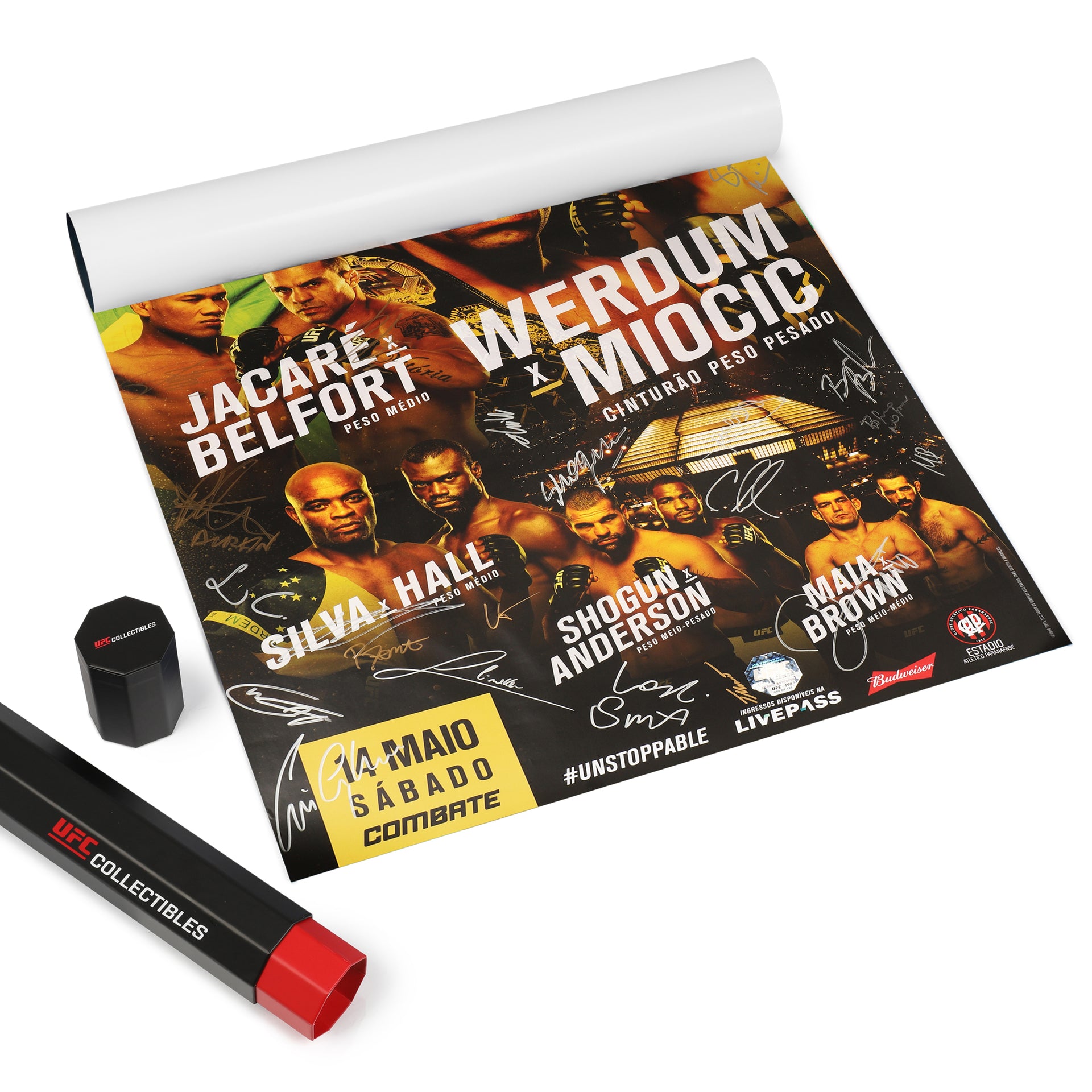 UFC 198: Werdum vs Miocic Autographed Event Poster