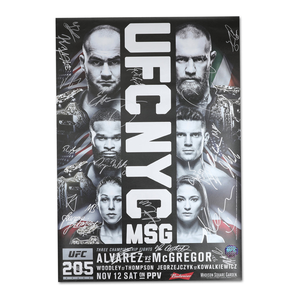 UFC 205: Alvarez vs McGregor Autographed Event Poster