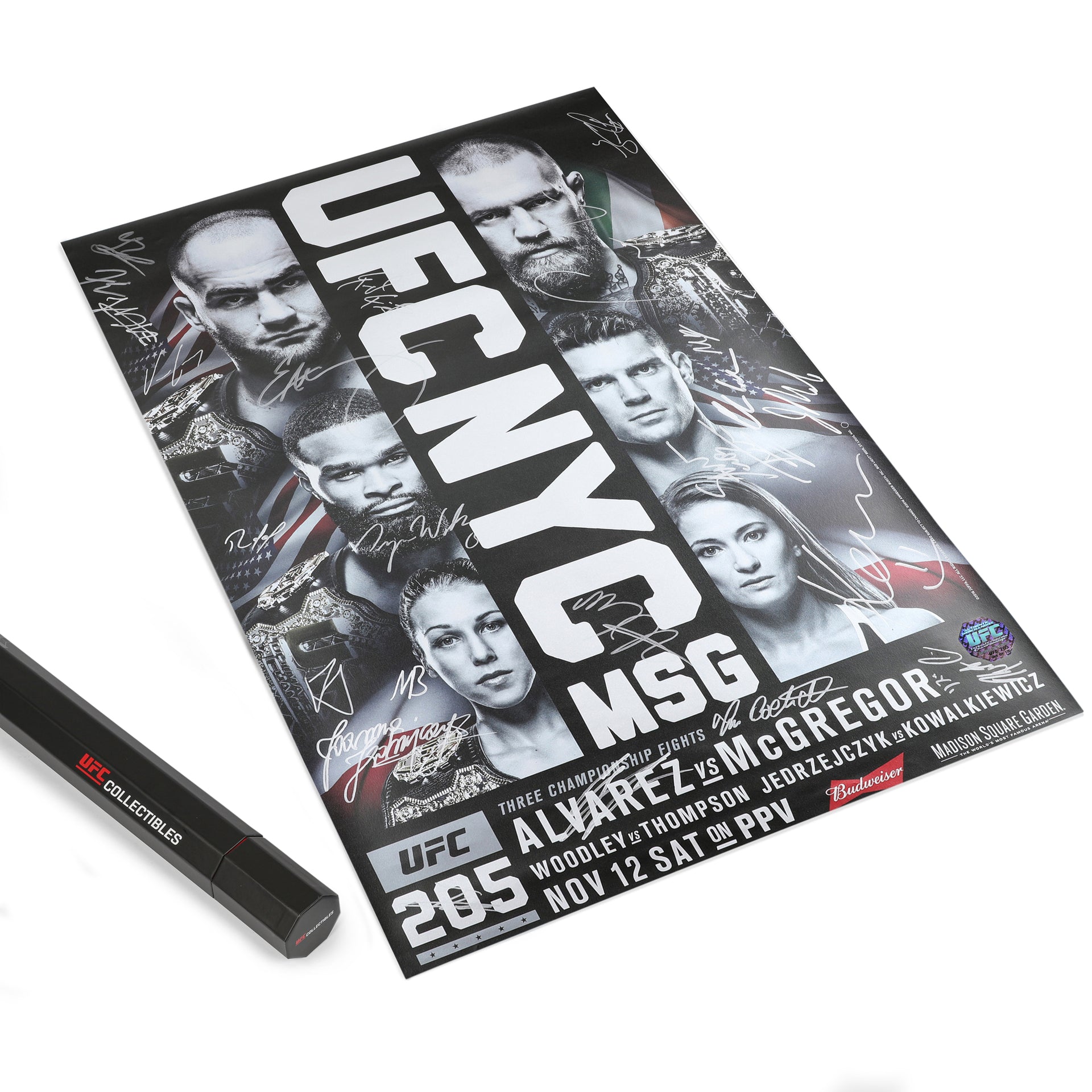 UFC 205: Alvarez vs McGregor Autographed Event Poster
