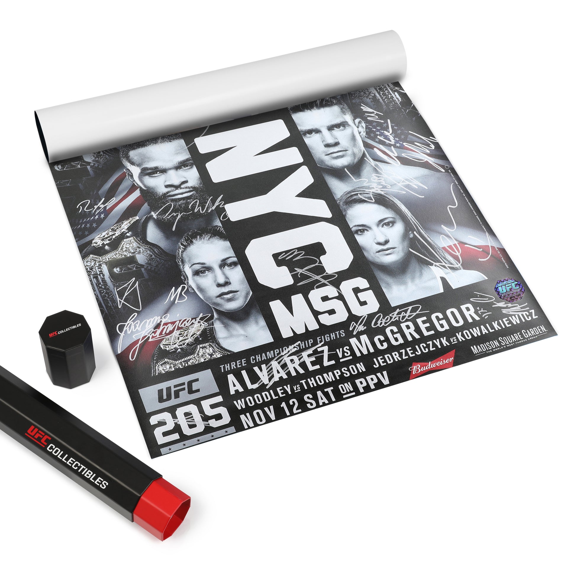 UFC 205: Alvarez vs McGregor Autographed Event Poster