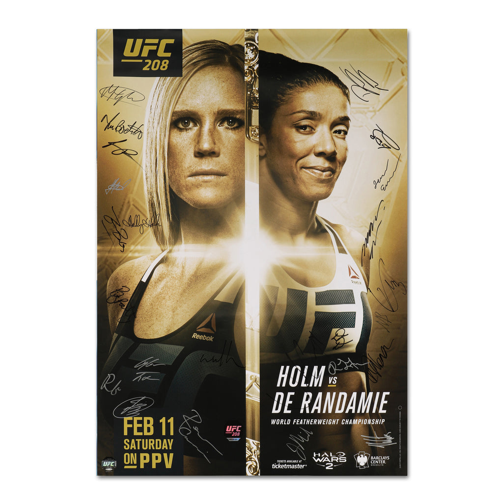 UFC 208: Holm vs de Randamie Autographed Event Poster