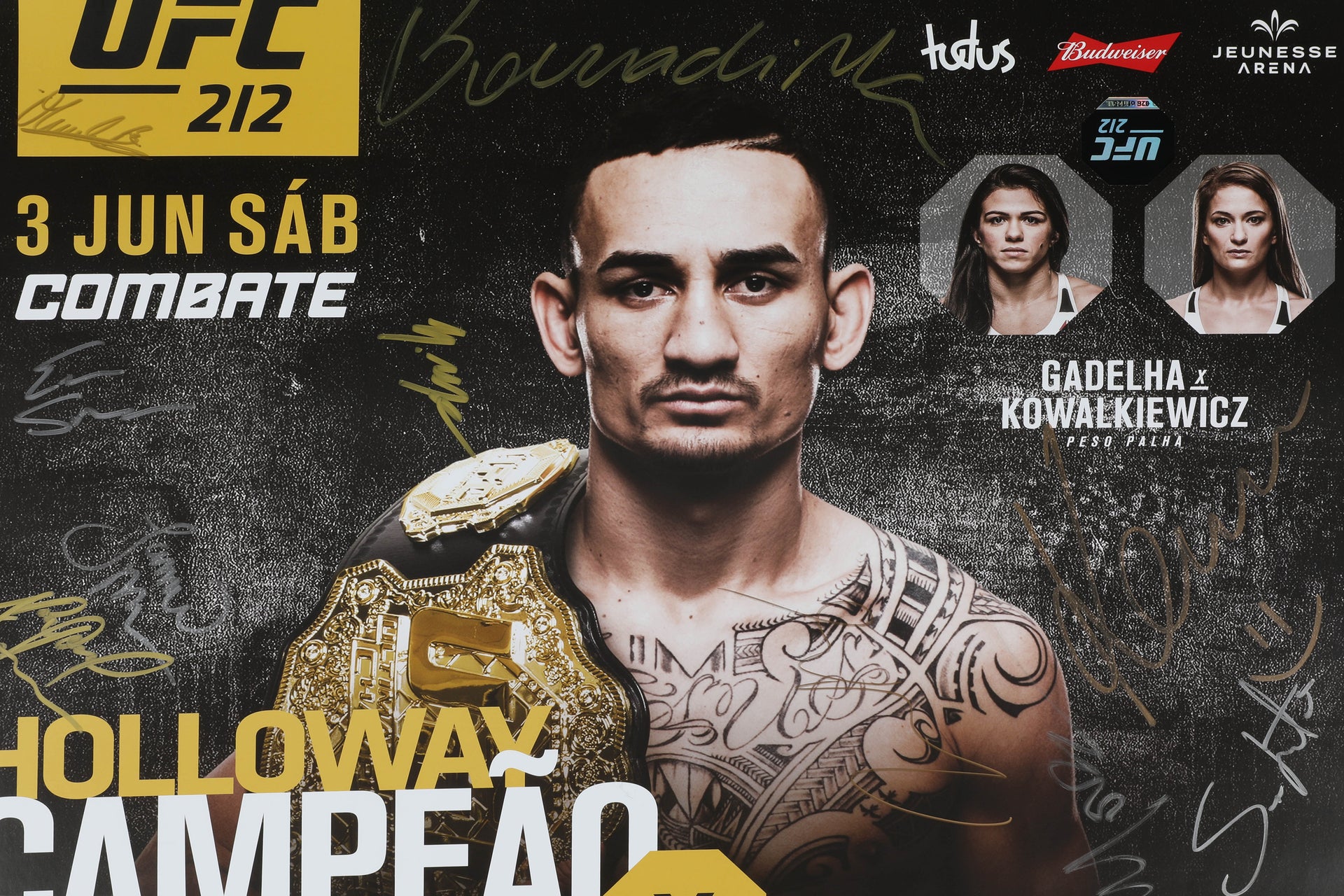 UFC 212: Aldo vs Holloway Autographed Event Poster