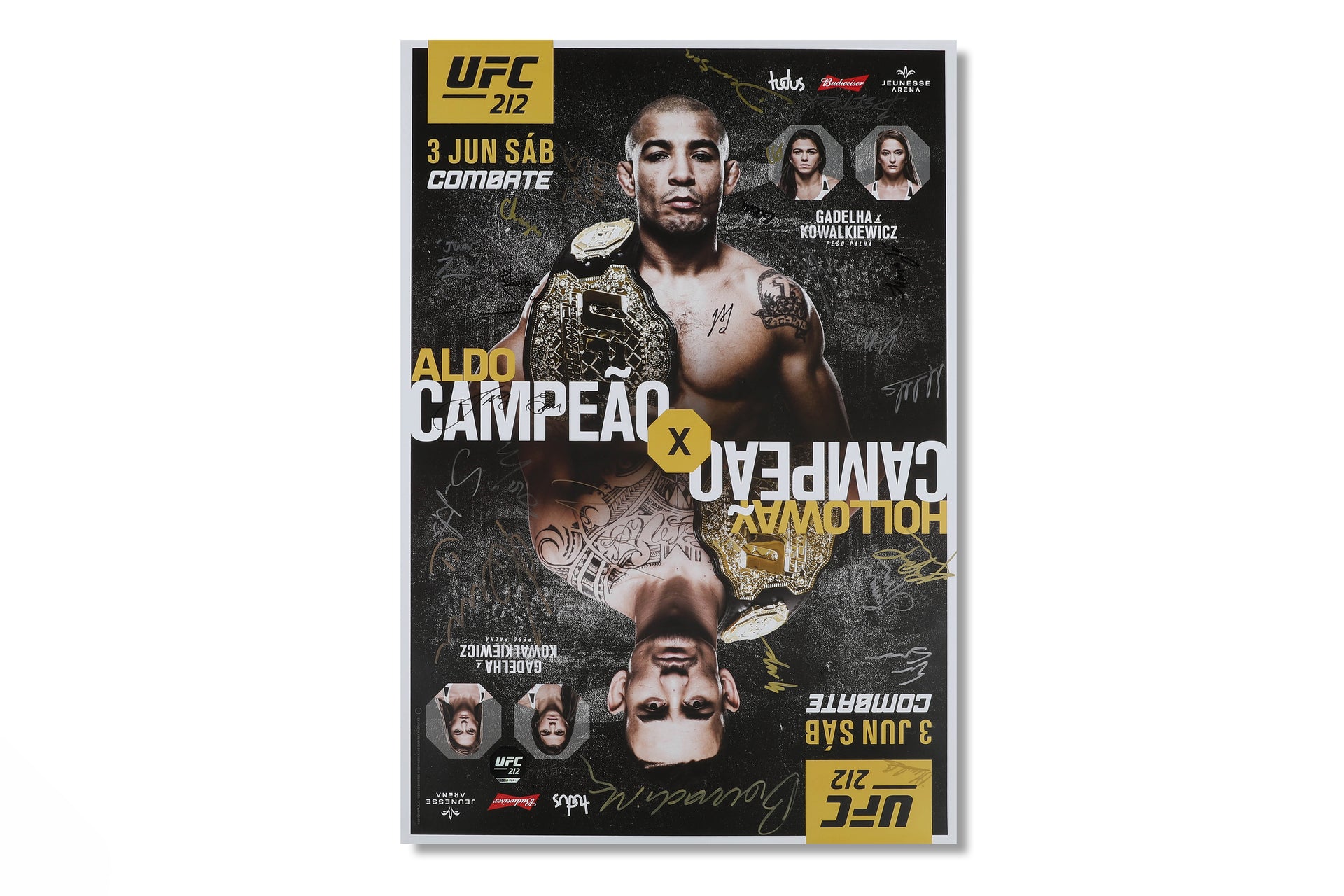 UFC 212: Aldo vs Holloway Autographed Event Poster
