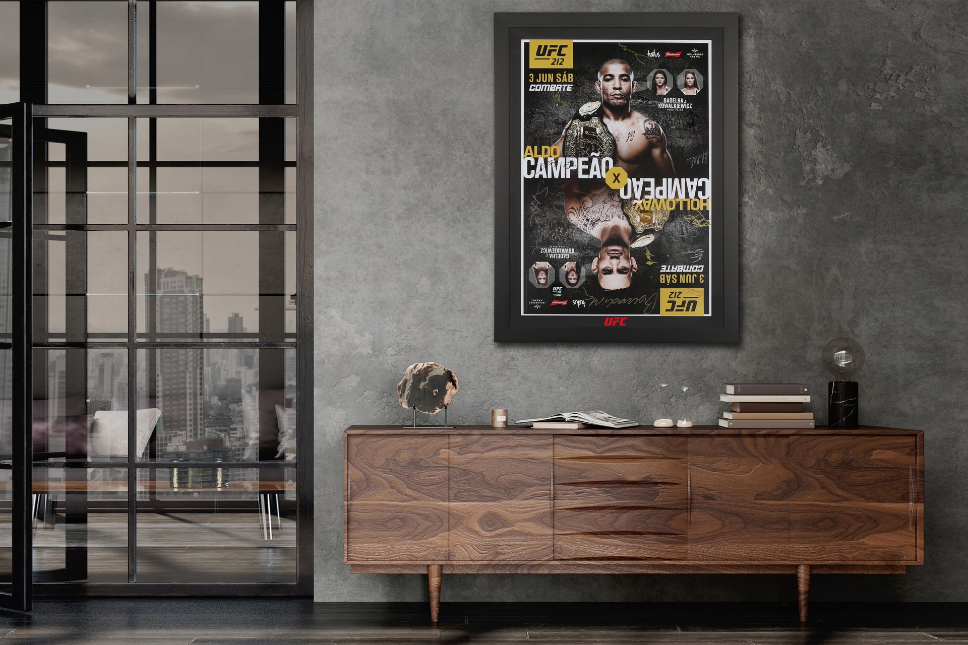 UFC 212: Aldo vs Holloway Autographed Event Poster