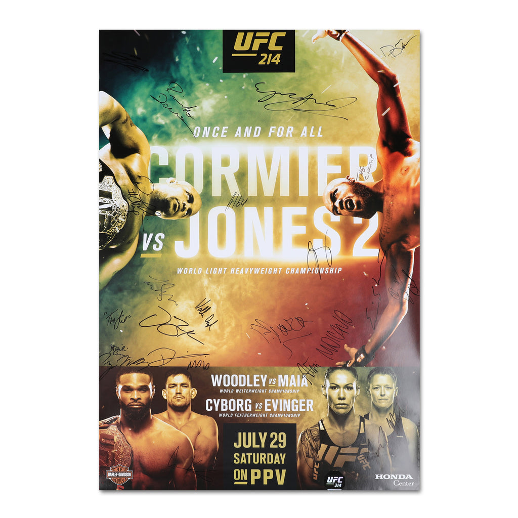 UFC 214: Cormier vs Jones 2 Autographed Event Poster