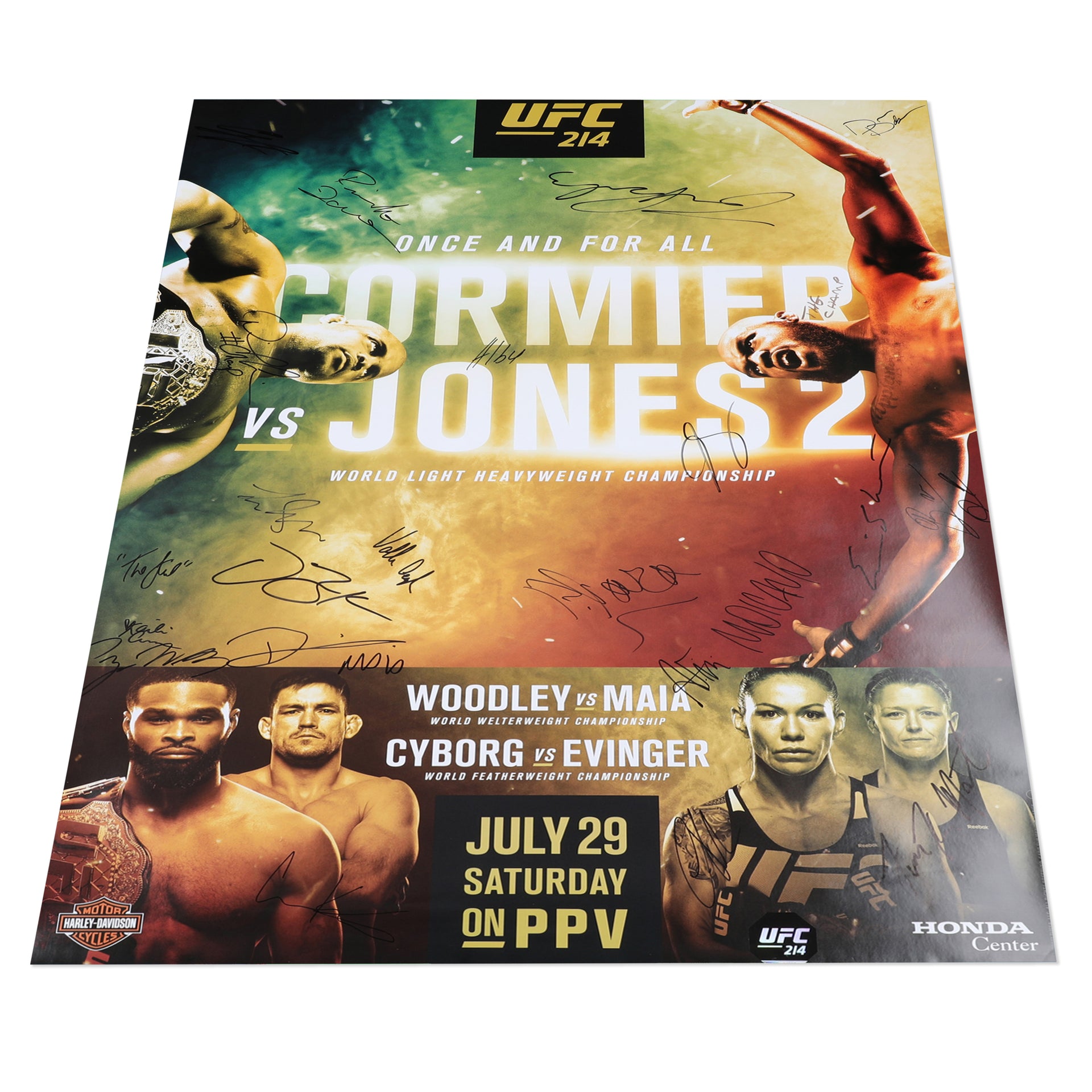 UFC 214: Cormier vs Jones 2 Autographed Event Poster