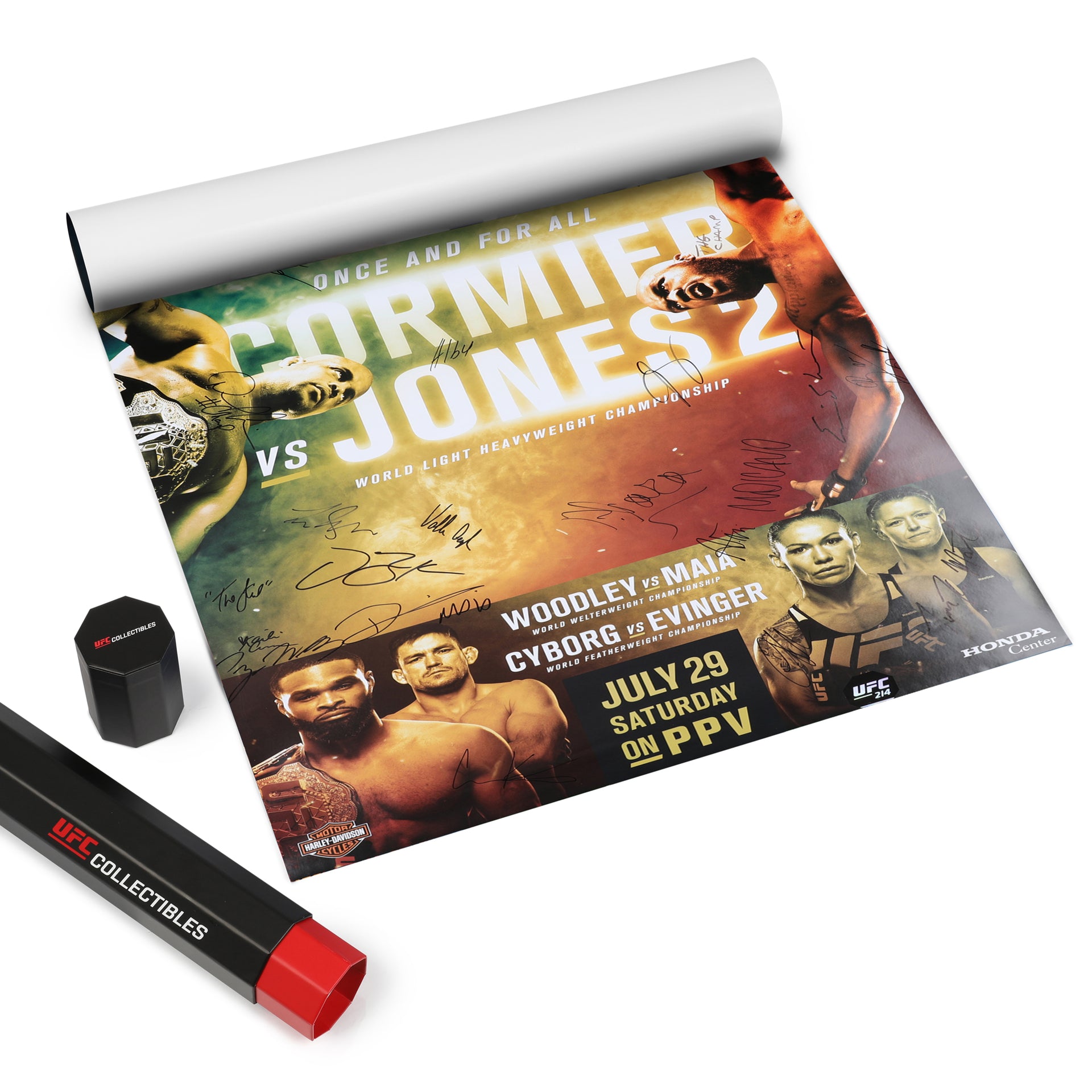 UFC 214: Cormier vs Jones 2 Autographed Event Poster