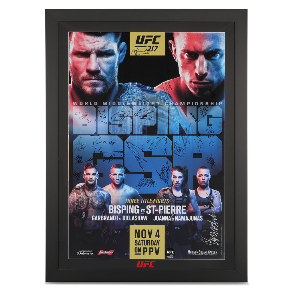 UFC 217: Bisping vs St-Pierre Autographed Event Poster