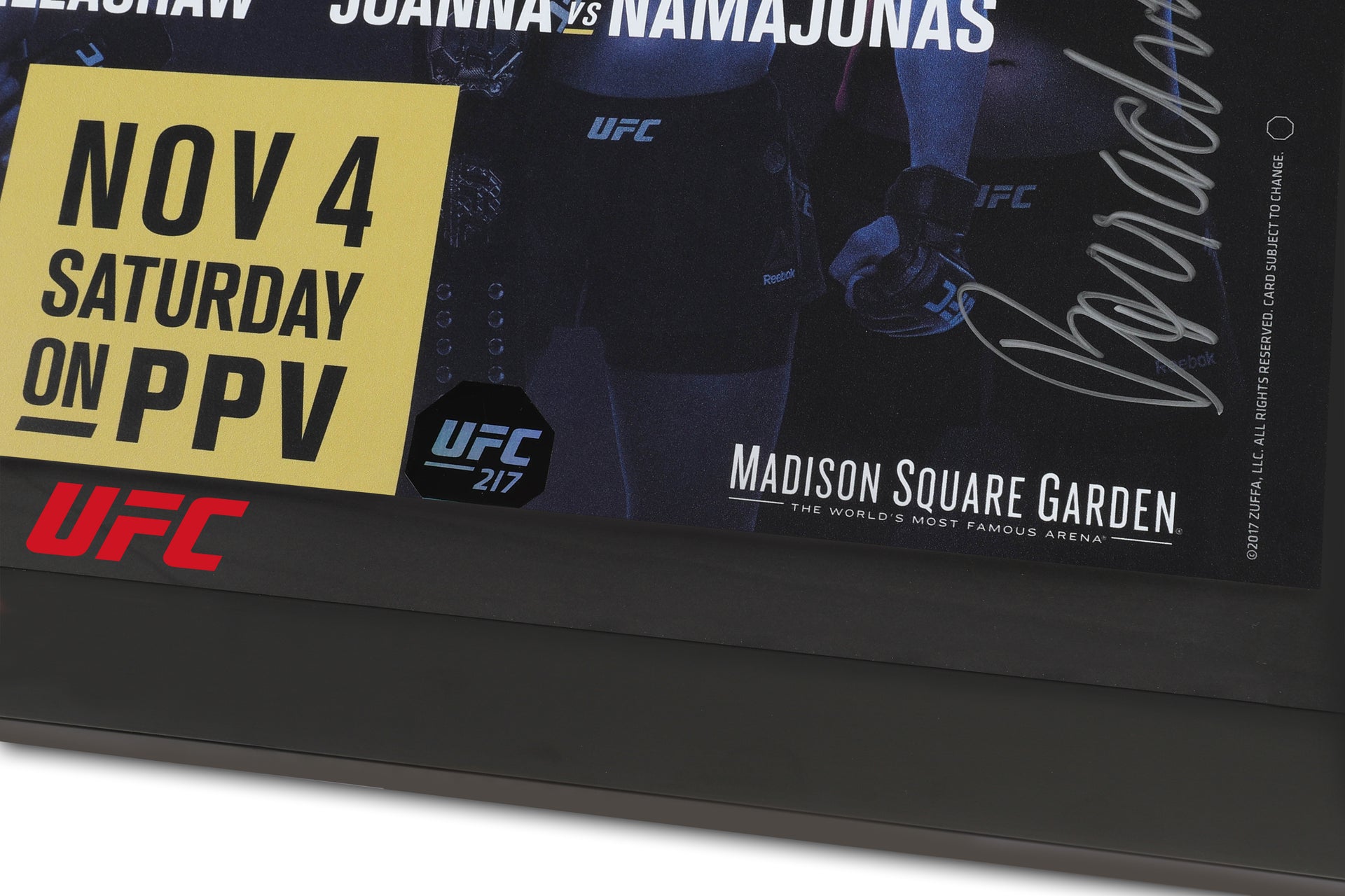 UFC 217: Bisping vs St-Pierre Autographed Event Poster