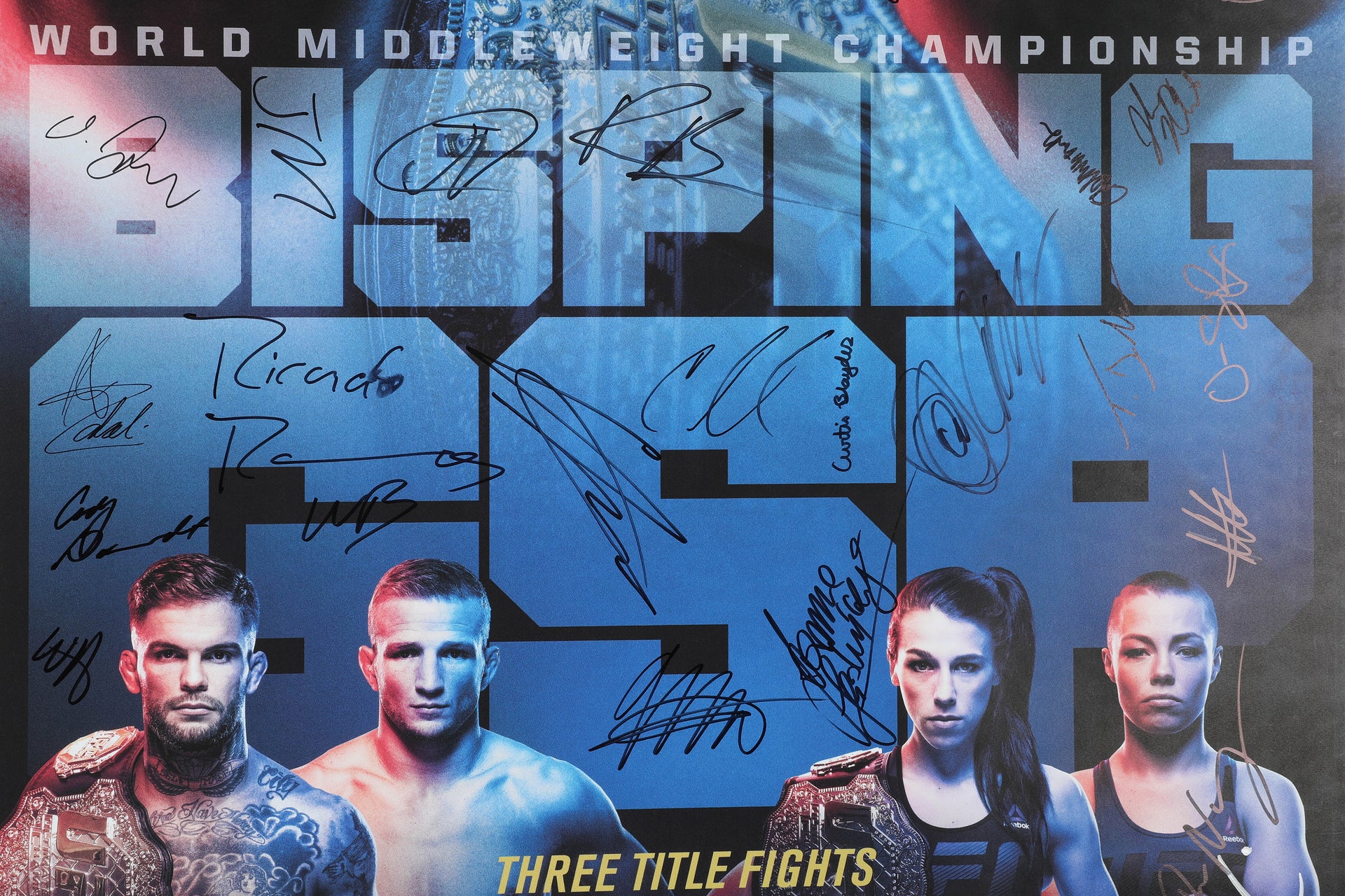 UFC 217: Bisping vs St-Pierre Autographed Event Poster