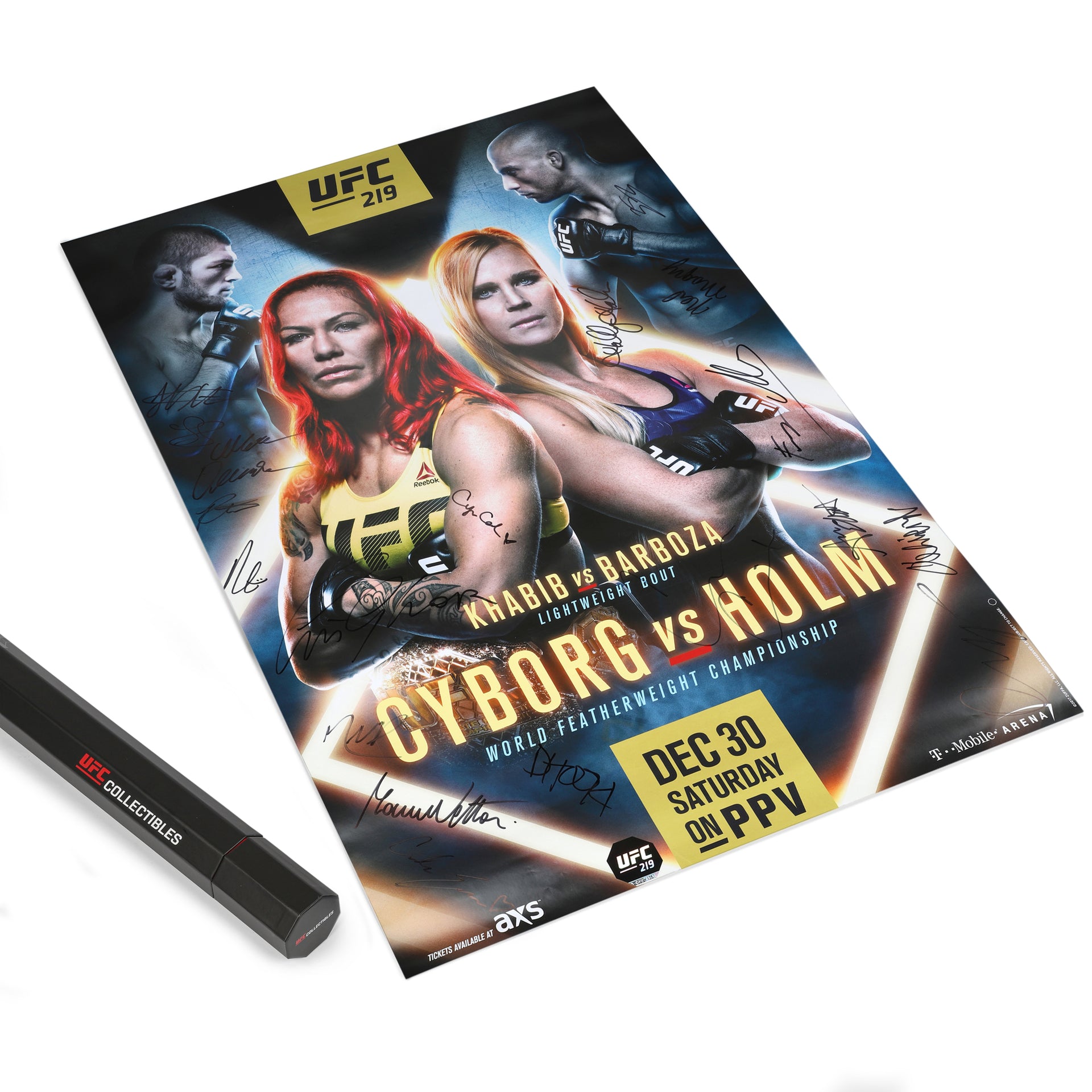 UFC 219: Cyborg vs Holm Autographed Event Poster