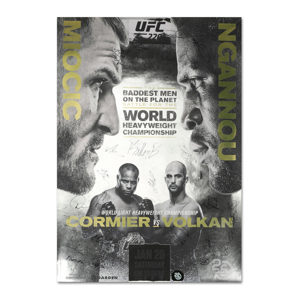 UFC 220: Miocic vs Ngannou Autographed Event Poster