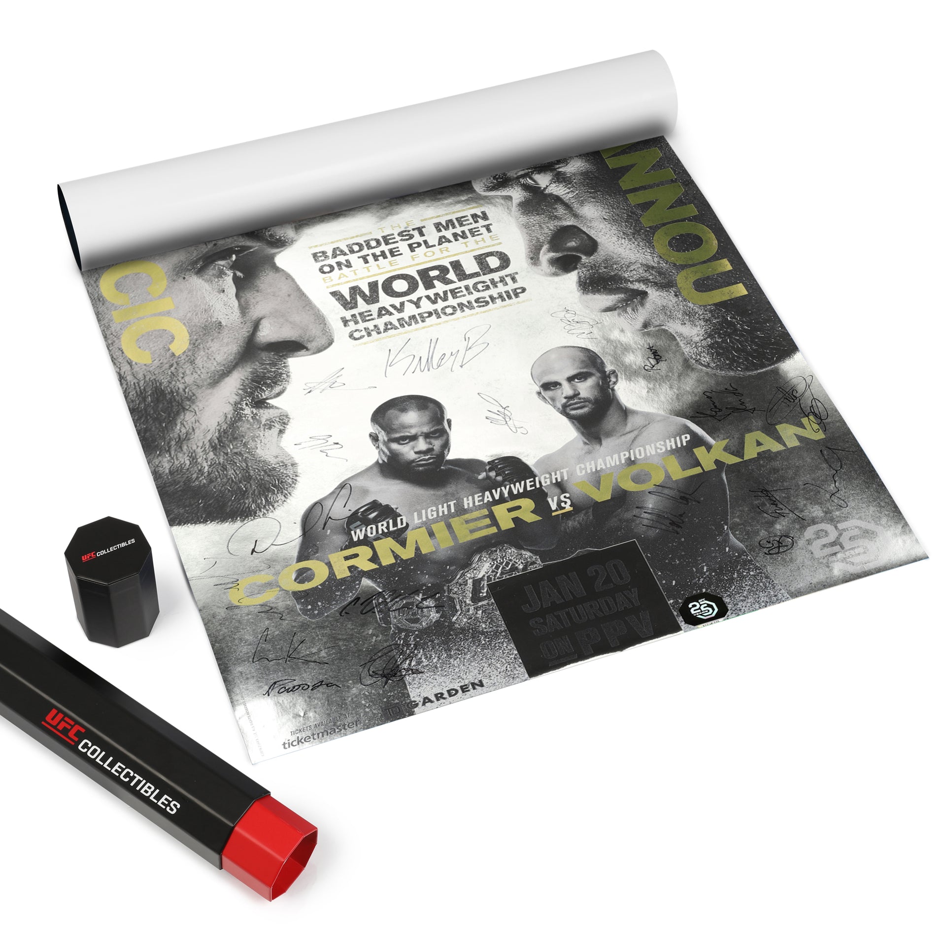 UFC 220: Miocic vs Ngannou Autographed Event Poster