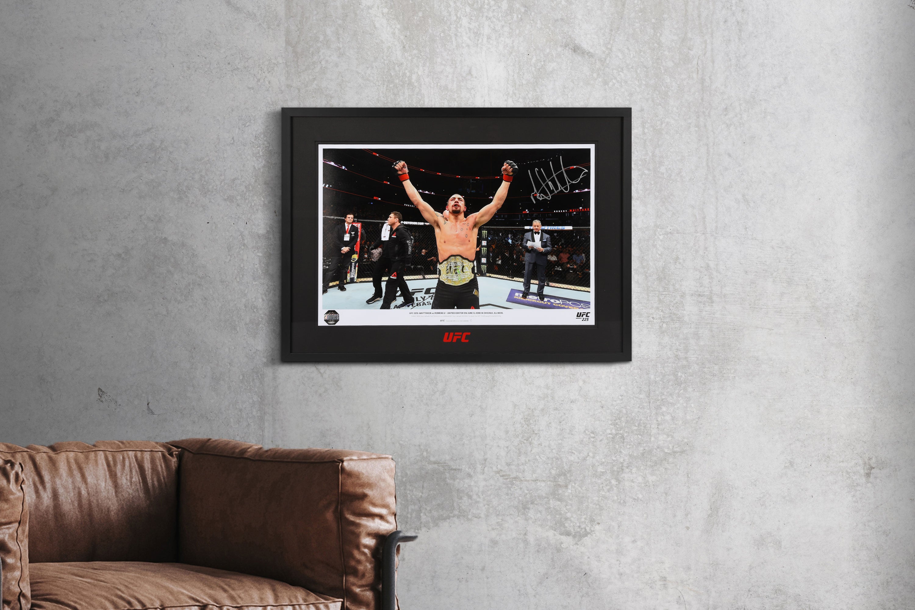 Robert Whittaker Signed Photo UFC 225 – Whittaker Celebrates With Belt