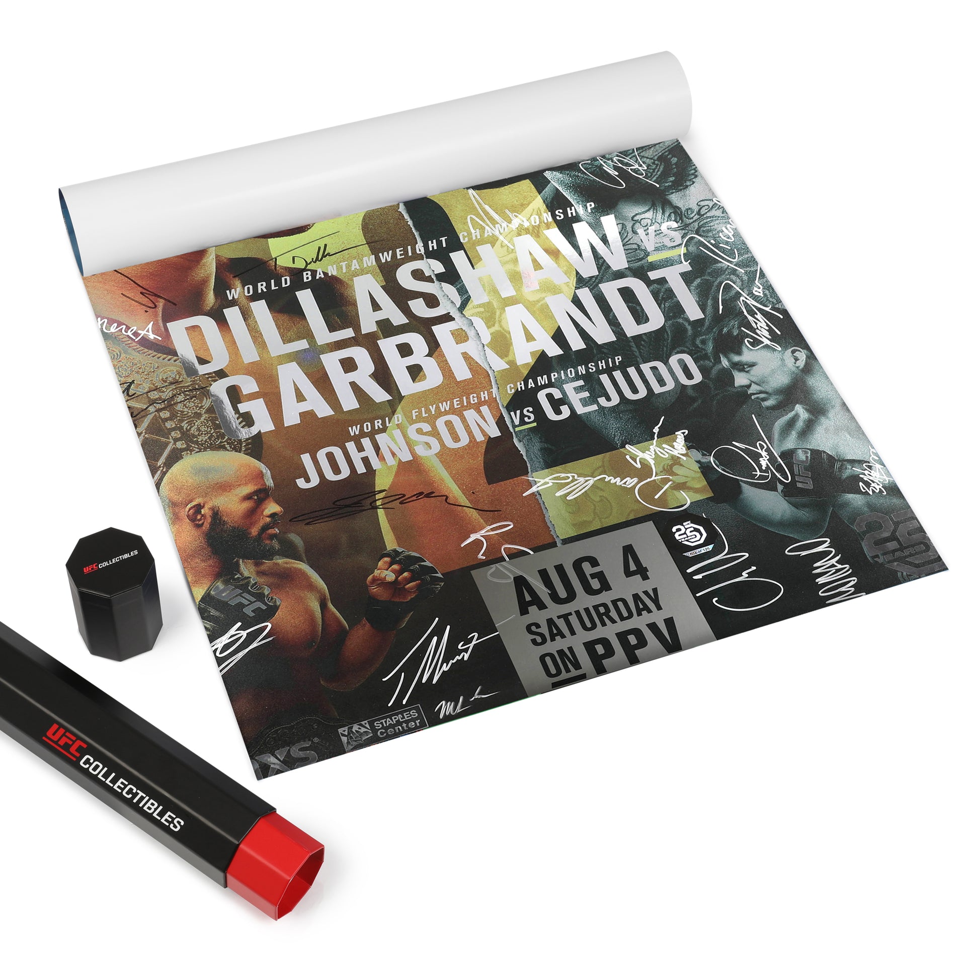 UFC 227: Dillashaw vs Garbrandt 2 Autographed Event Poster